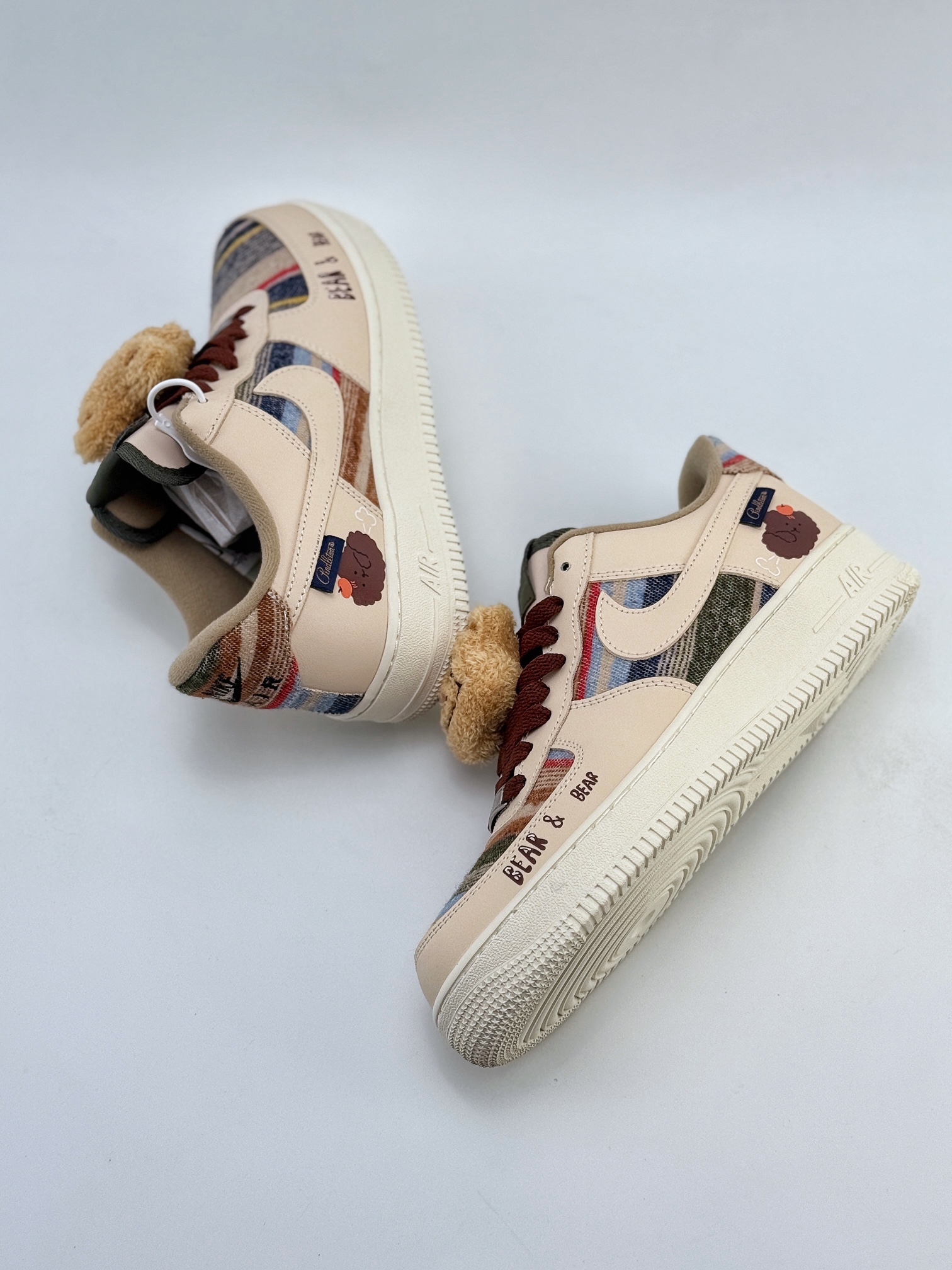 Nike Air Force 1 Low 07 米黄拼接彩虹布  CW2288-230