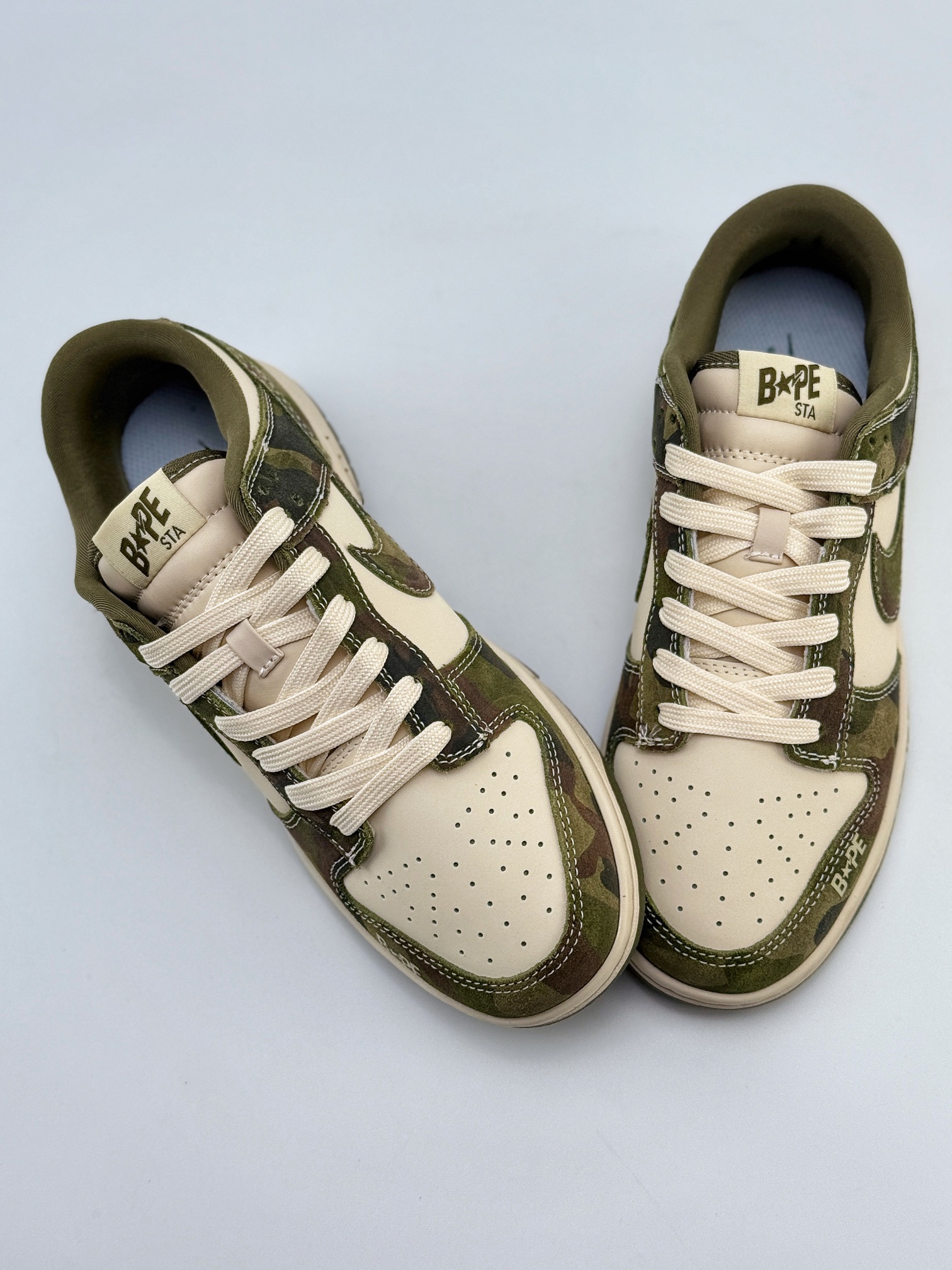 Nike SB Dunk Low x BAPE 米黄迷彩军绿  CH6336-230