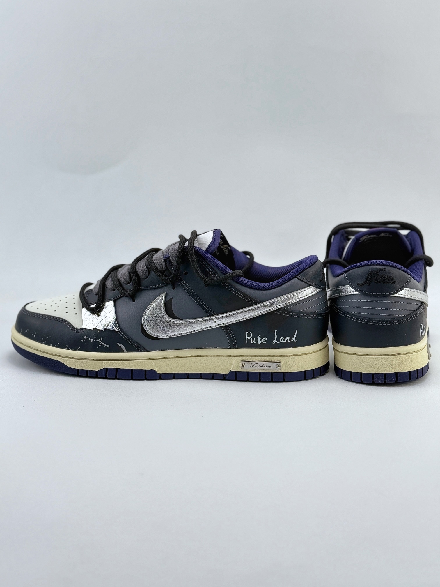 Nike SB Dunk Low 复古街区 解构暗黑系 泼墨贴皮 十字架 黑灰 FV8106-181