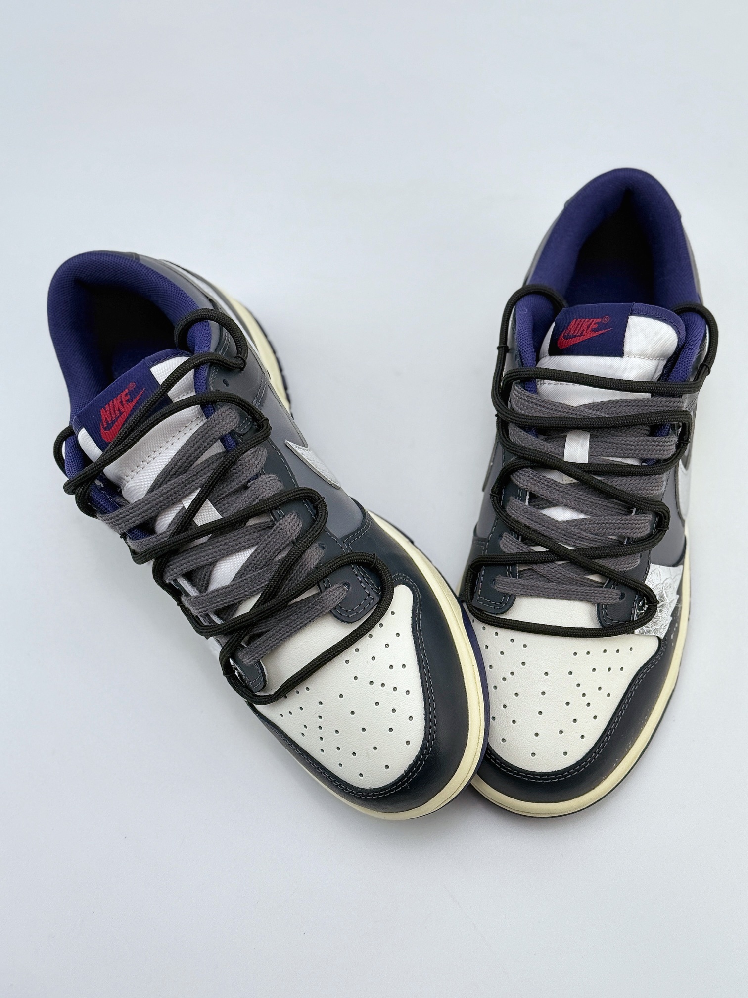 Nike SB Dunk Low 复古街区 解构暗黑系 泼墨贴皮 十字架 黑灰 FV8106-181