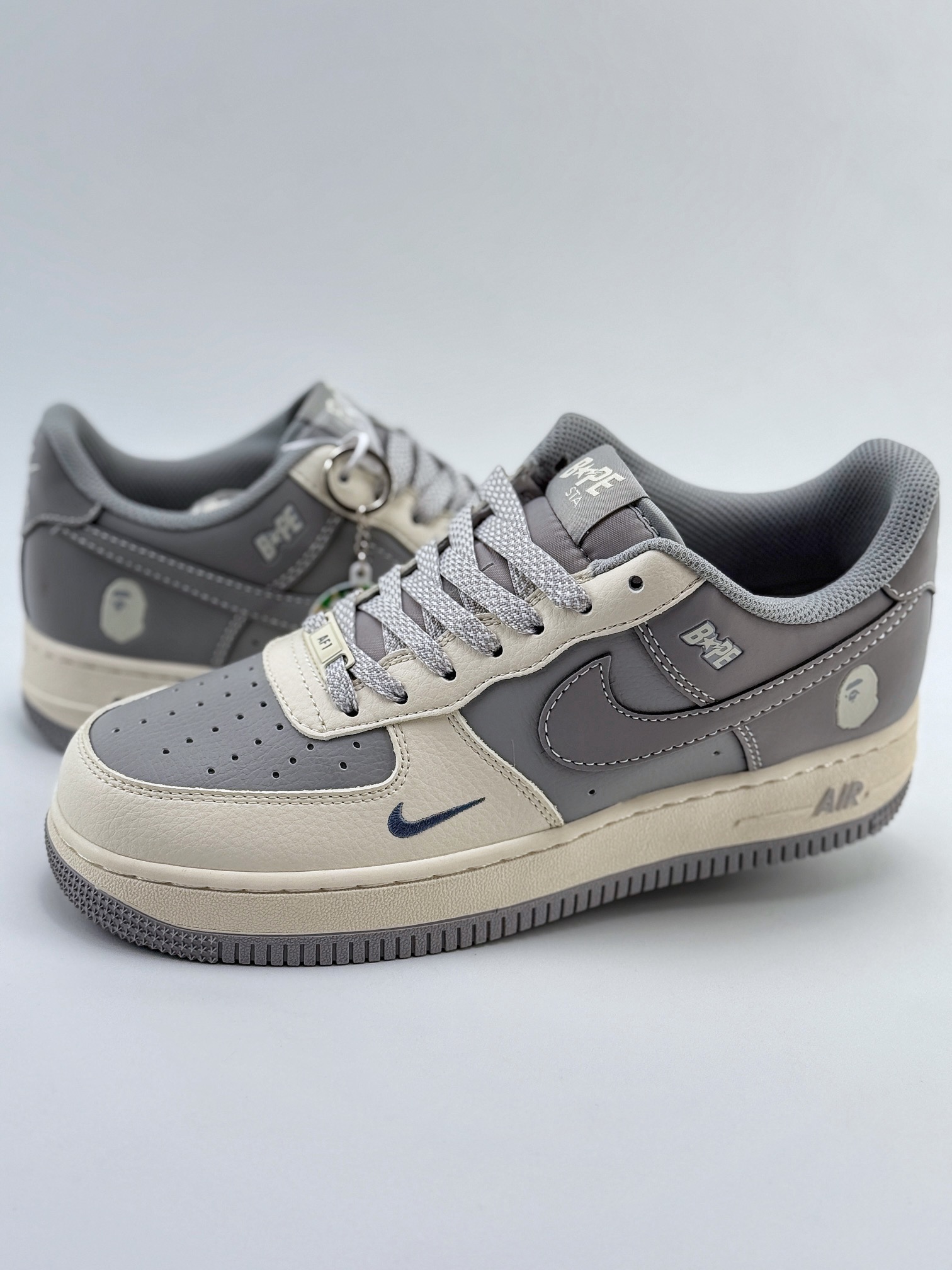 Nike Air Force 1 Low 07 x BAPE 米灰小钩满天星  BB6566-207