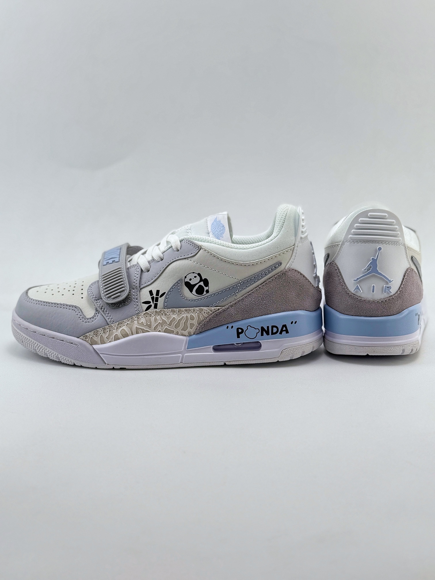 Nike Air Jordan Legacy 312 Low OKHR 墨竹熊猫 国风竹子 爪印 PANDA 英文涂鸦 白灰蓝  HQ1190-101