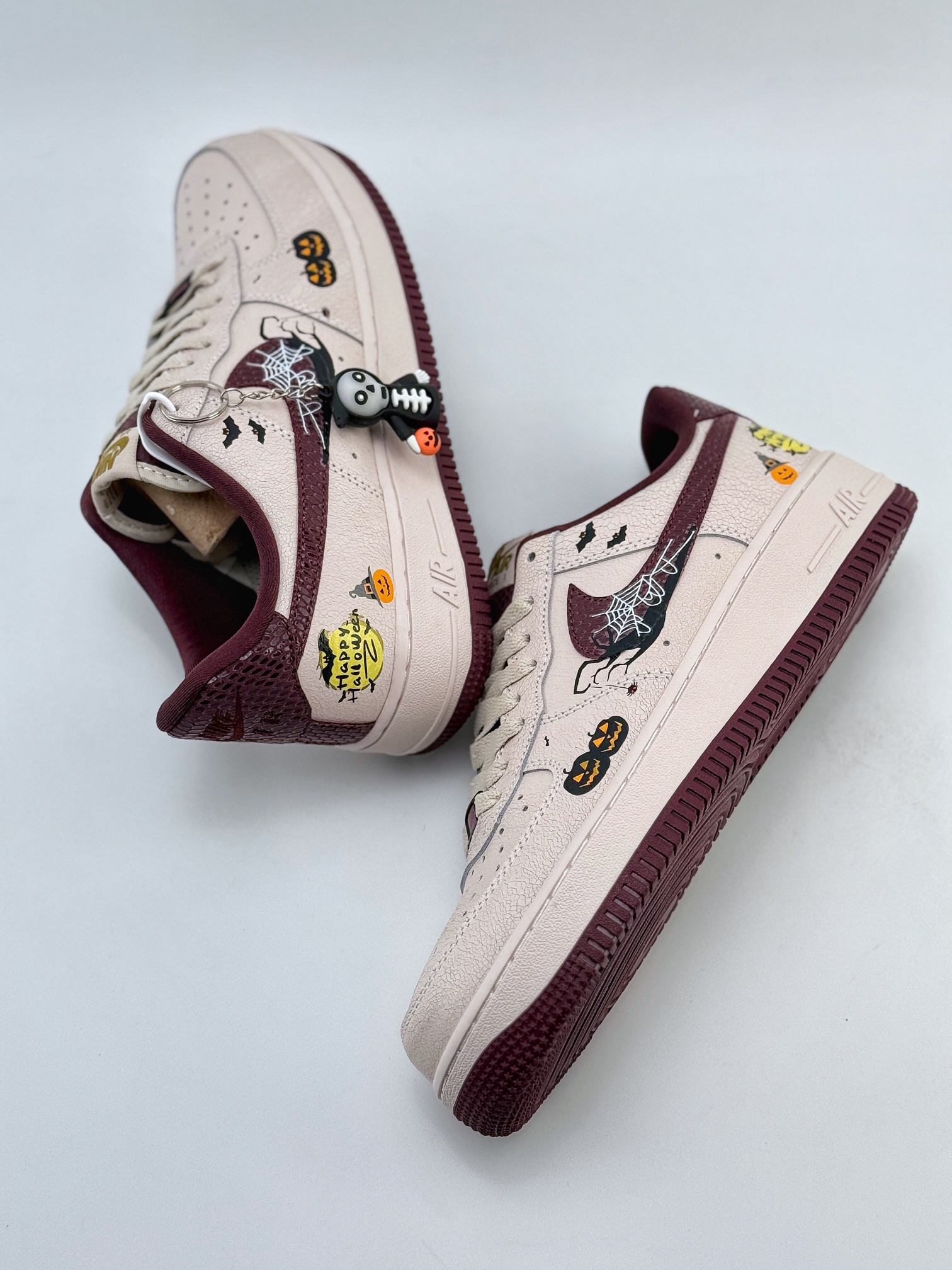 Nike Air Force 1 Low 07 龟裂 万圣节涂鸦 酒红  XL2321-888