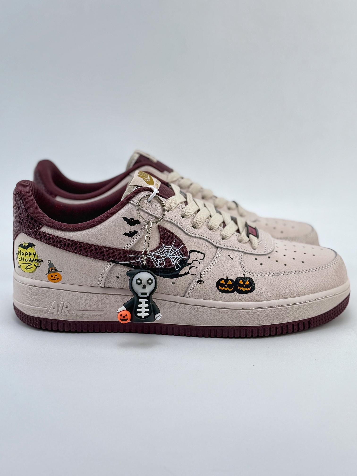 Nike Air Force 1 Low 07 龟裂 万圣节涂鸦 酒红  XL2321-888