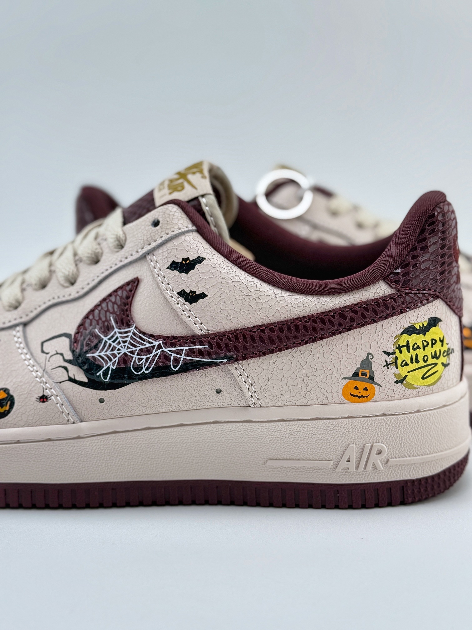 Nike Air Force 1 Low 07 龟裂 万圣节涂鸦 酒红  XL2321-888