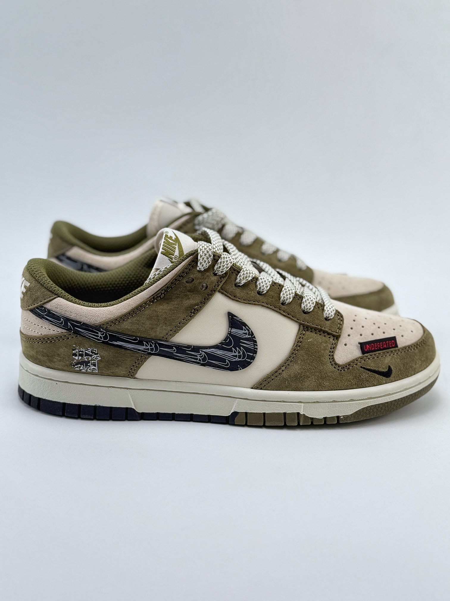 Nike SB Dunk Low x UNDEFDATED 米绿翻毛 多重黑钩  DJ2024-037