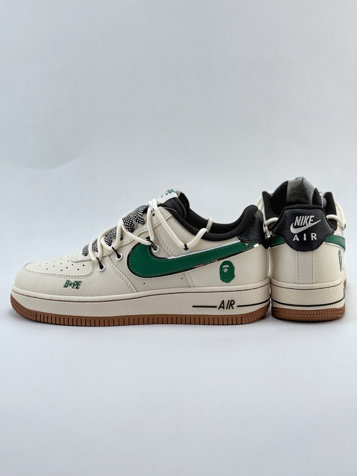 Nike Air Force 1 Low 07 x BAPE 米绿绑带满天星  SJ1198-100