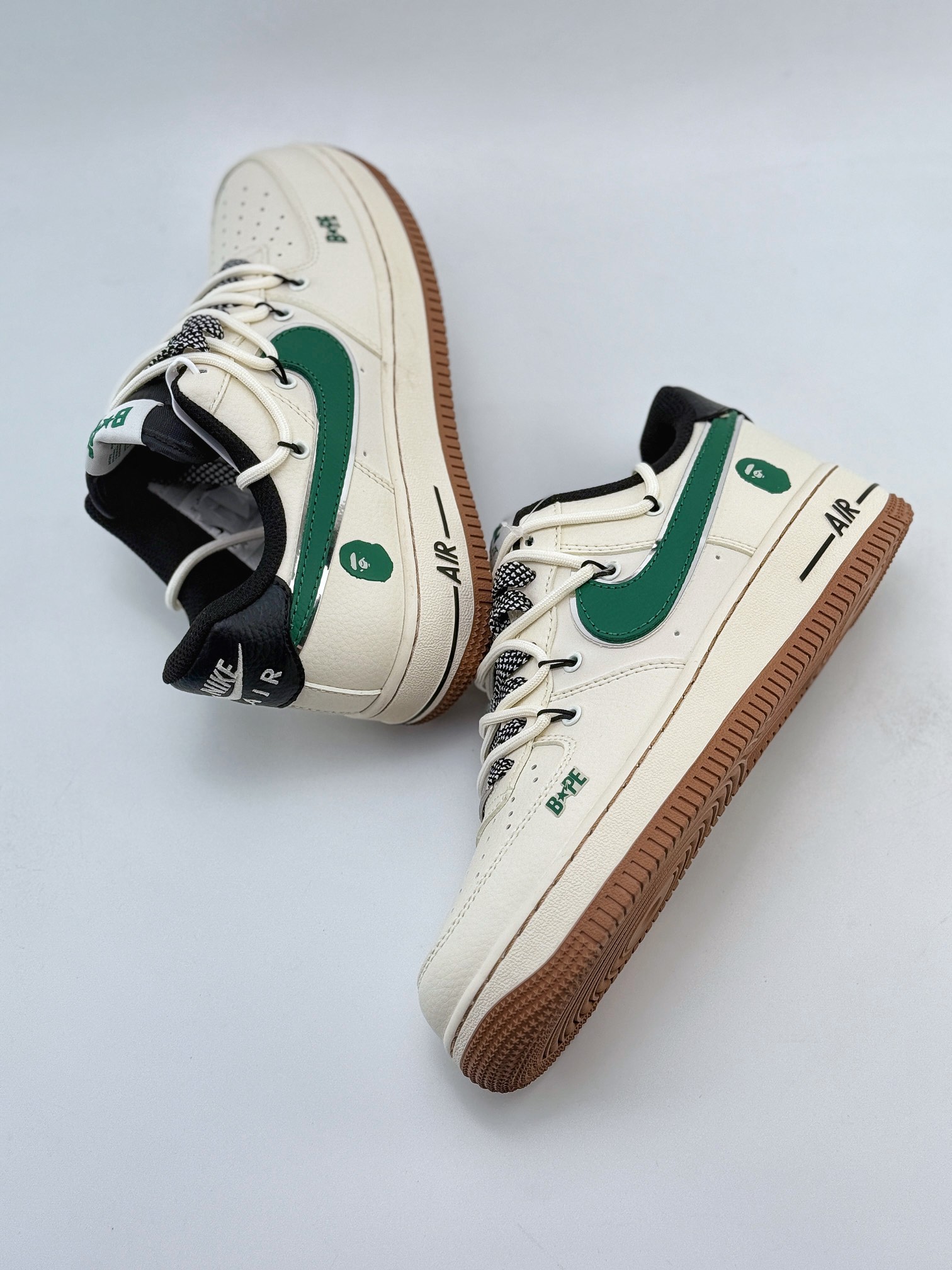 Nike Air Force 1 Low 07 x BAPE 米绿绑带满天星  SJ1198-100