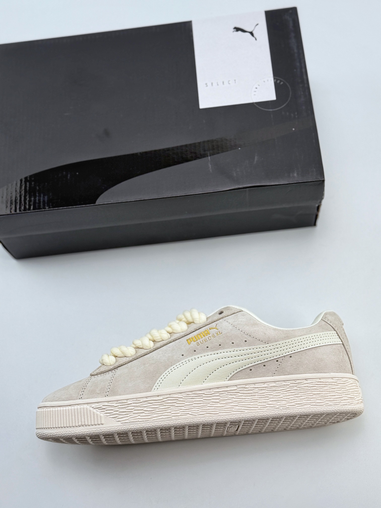 PUMA Suede XL 百搭单品 厚鞋舌轻便防滑低帮板鞋 398708-01