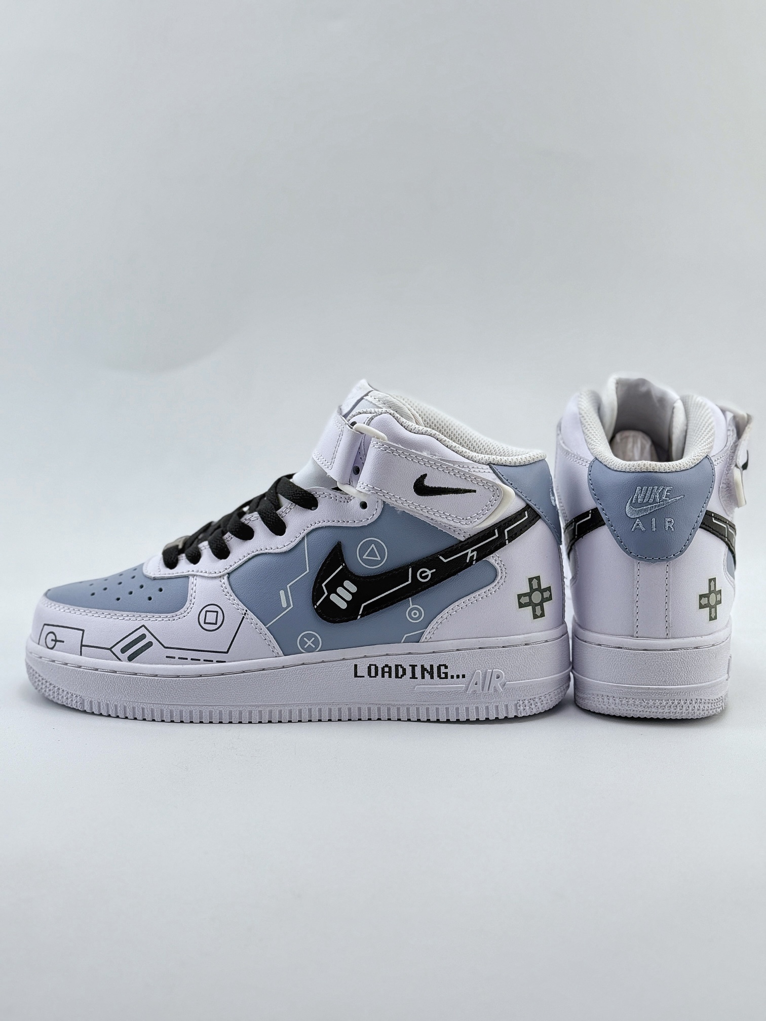 Nike Air Force 1 Mid 07 黑白灰电玩涂鸦 CW2288-115