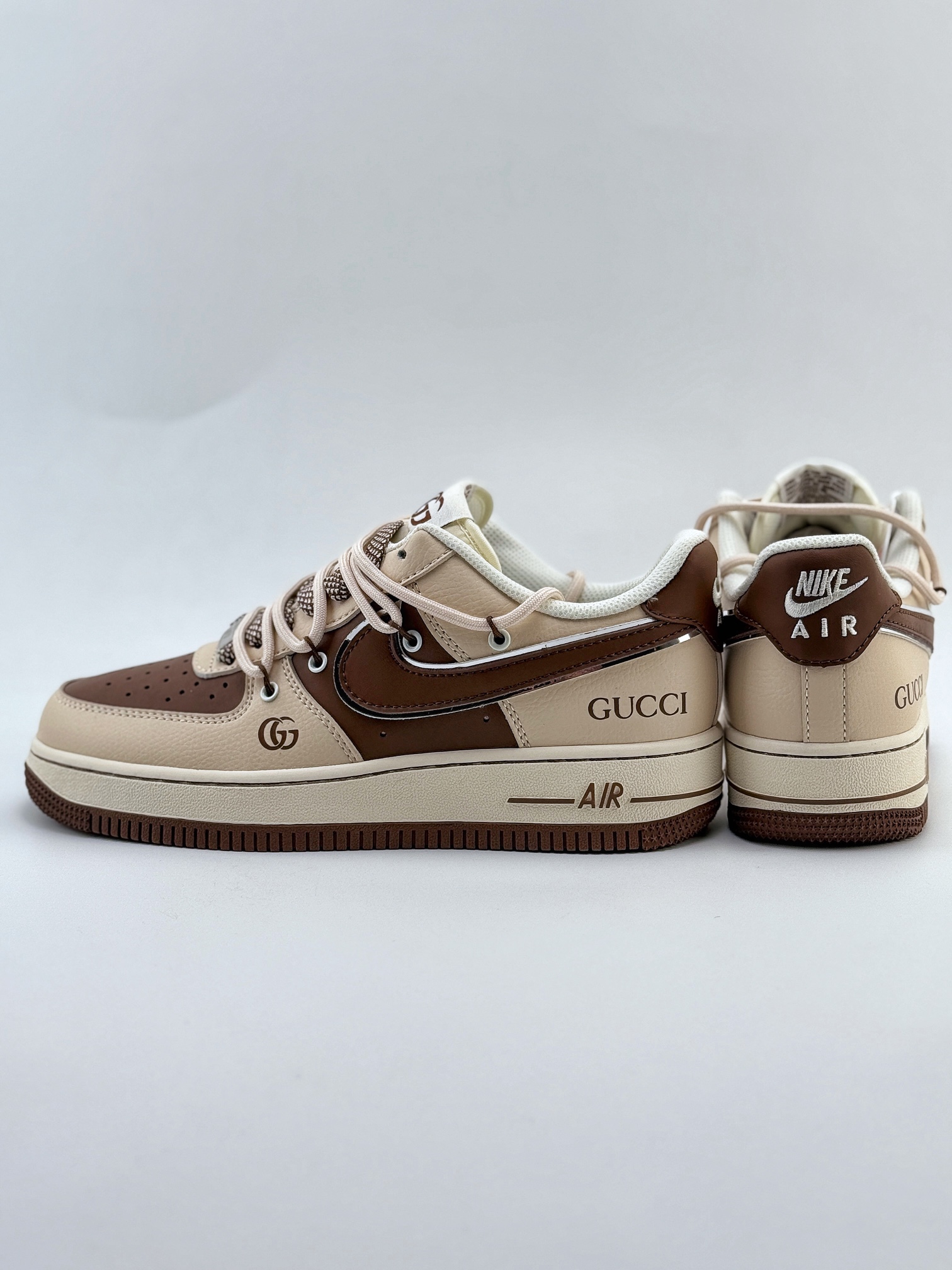 Nike Air Force 1 Low 07 x GUCCI 米棕绑带满天星  SJ1198-400