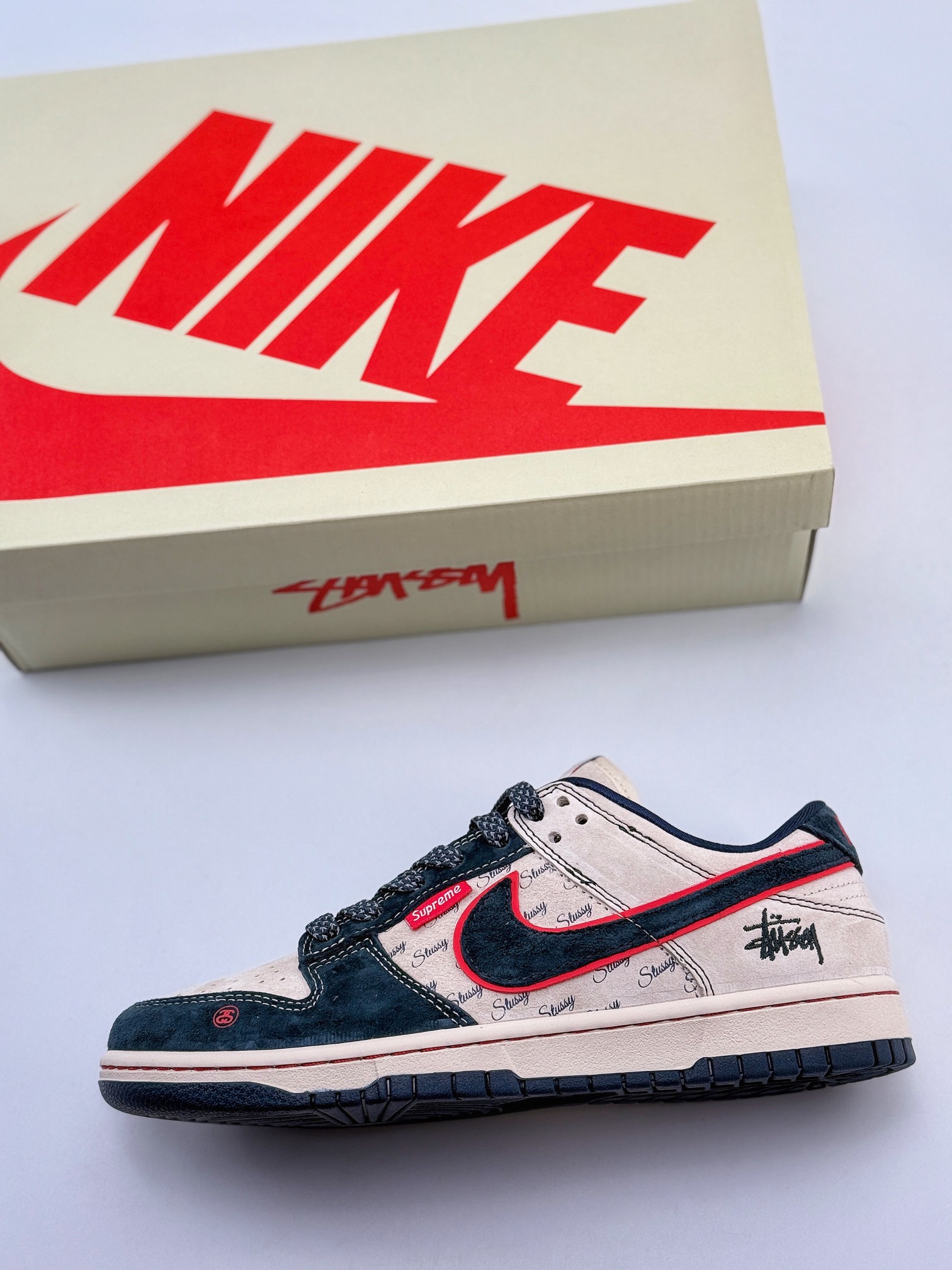 Nike SB Dunk Low x Stussy 灰深蓝满天星 DQ1098-520