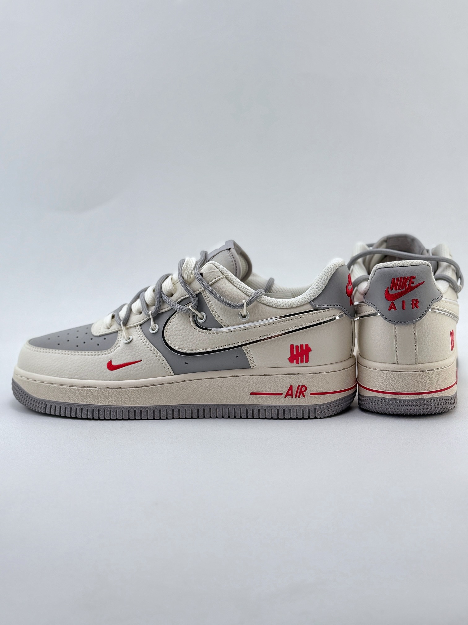 Nike Air Force 1 Low 07 x UNDEFDATED 白灰红小钩绑带  SJ1198-500