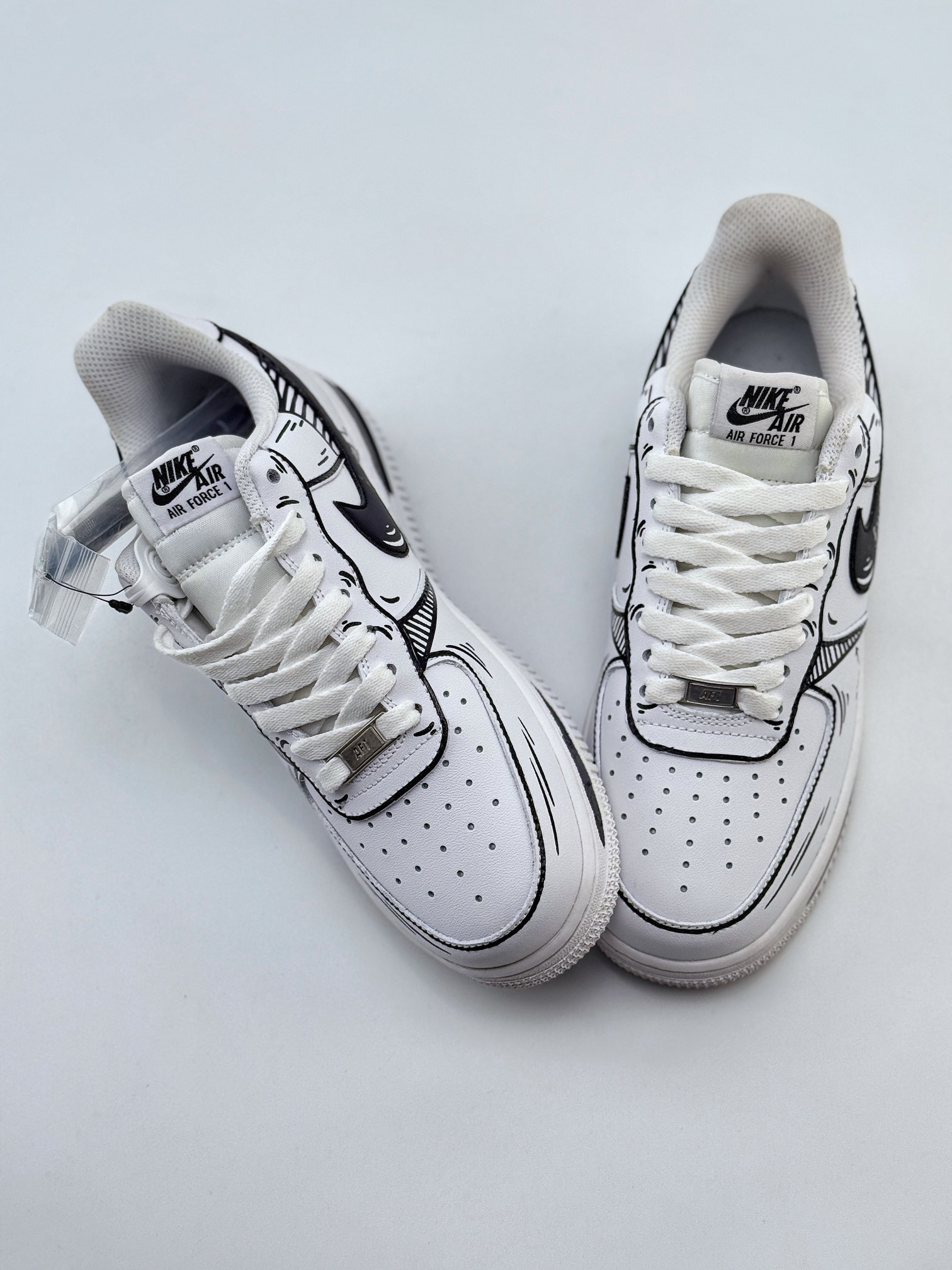 Nike Air Force 1 Low 07 毕业季主题定制 文理公式 校园涂鸦 黑白 CT7724-111