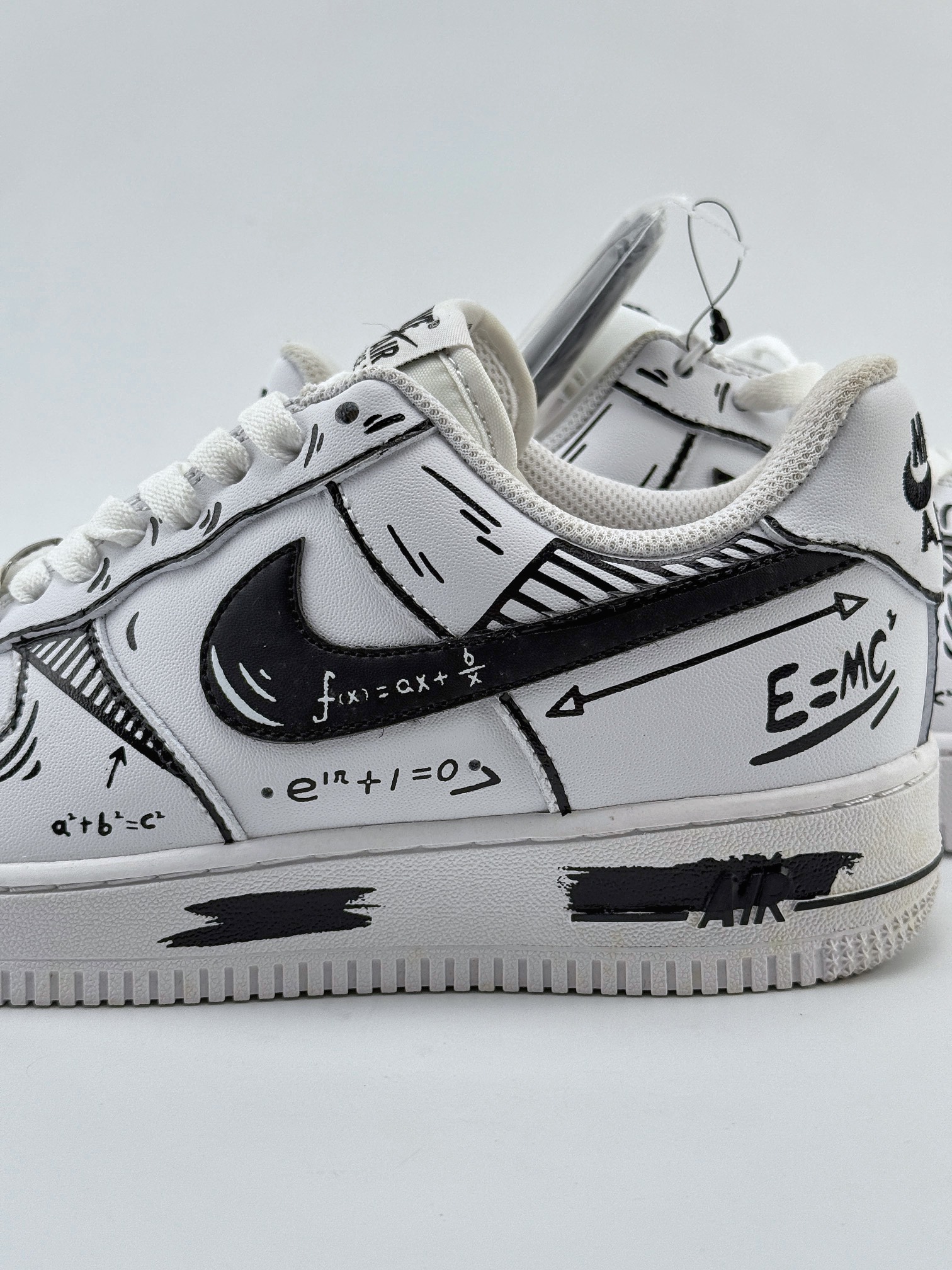 Nike Air Force 1 Low 07 毕业季主题定制 文理公式 校园涂鸦 黑白 CT7724-111