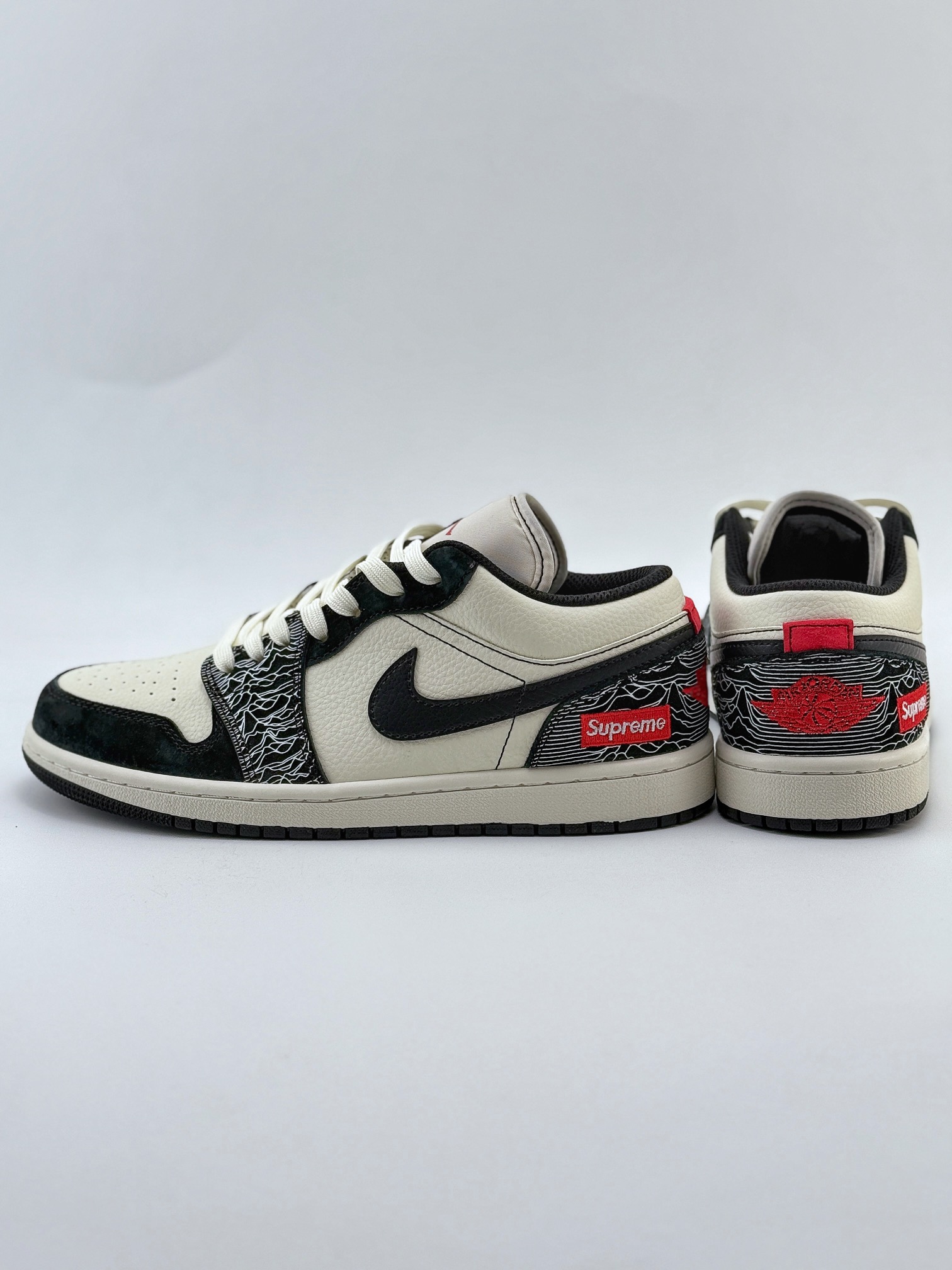 Air Jordan 1 Retro Low x Supreme 米黑 DC2024-032