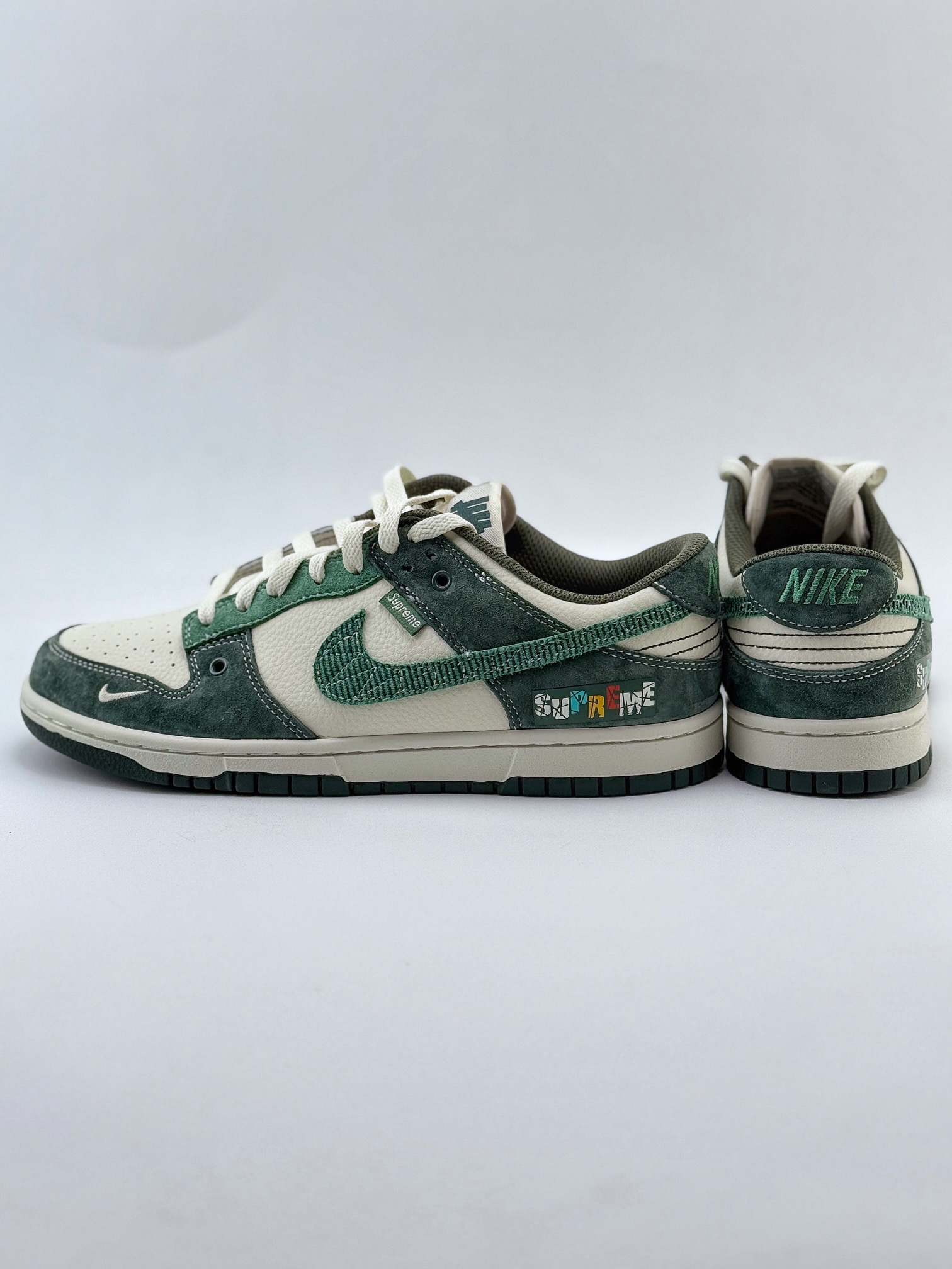 Nike SB Dunk Low x Supreme x UNDEFEATED 白绿翻毛 DJ2024-042