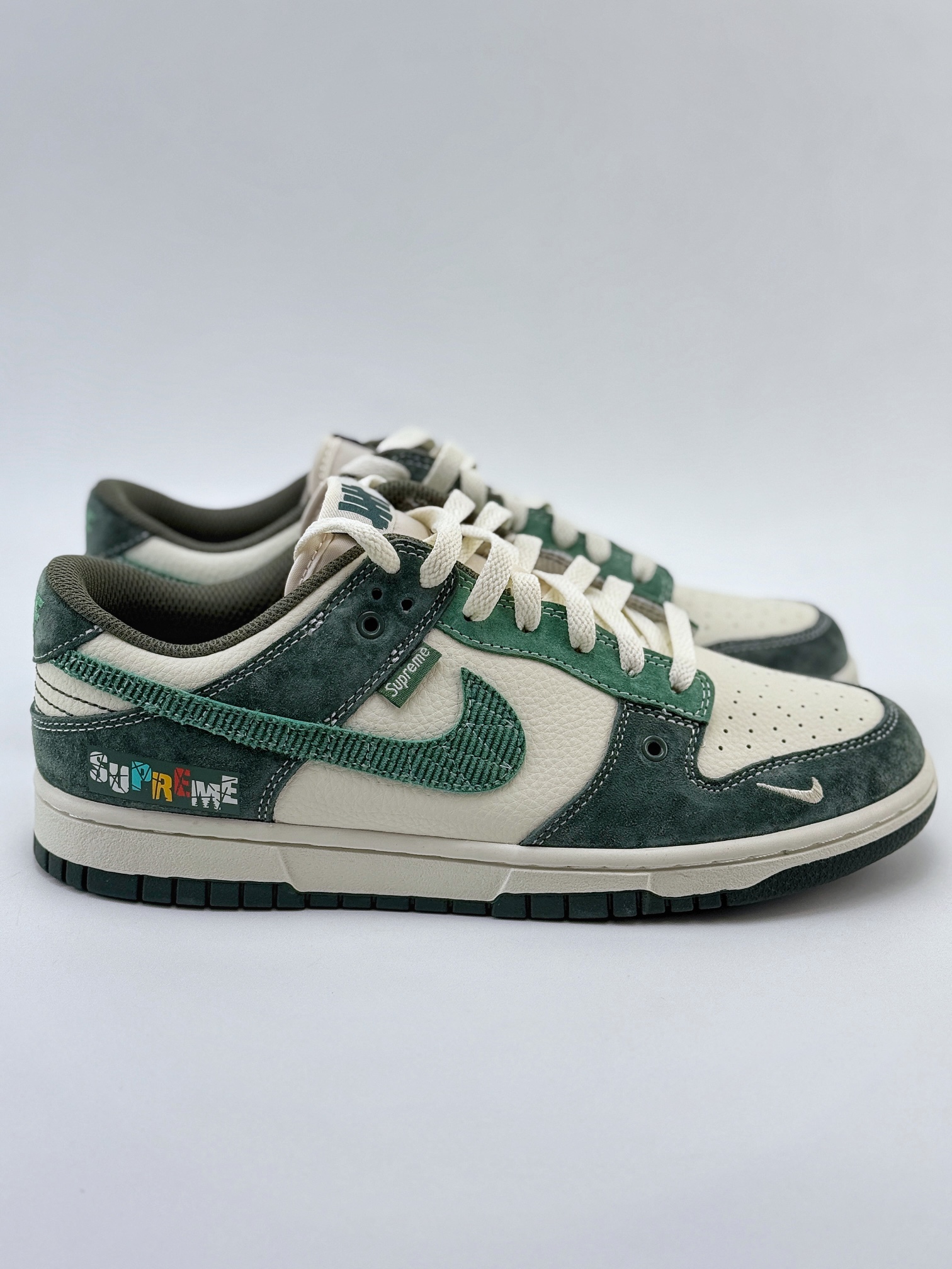 Nike SB Dunk Low x Supreme x UNDEFEATED 白绿翻毛 DJ2024-042