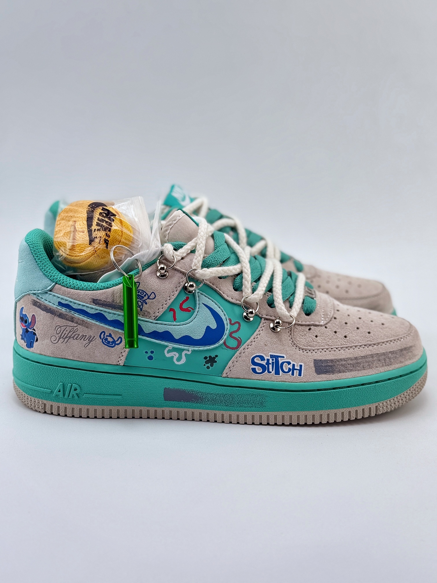 Nike Air Force 1 Low 07 星际宝贝 史迪仔 灰绿绑带 DZ1328-222