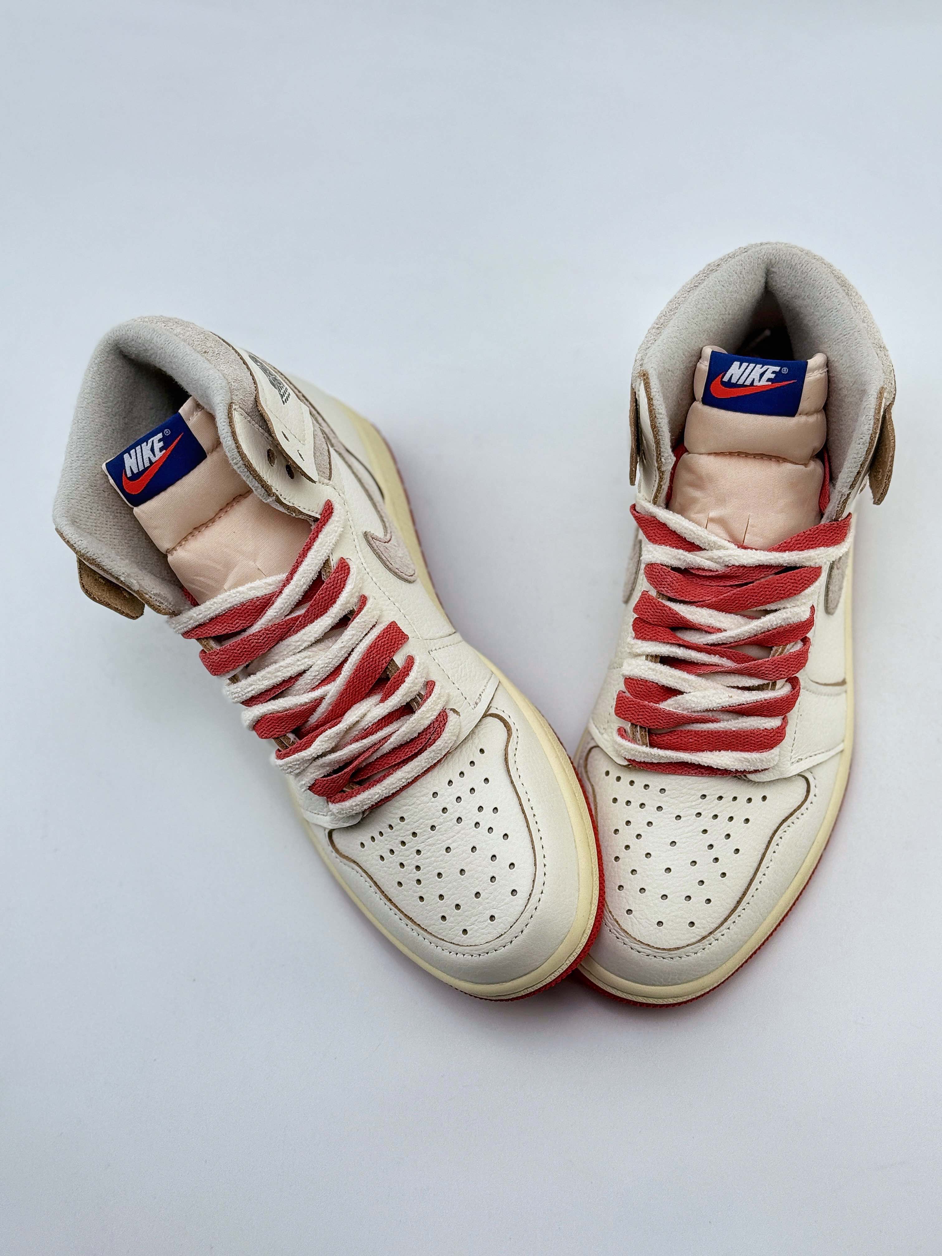 莞产原底面 市售性价比之王 Air Jordan 1 Retro High OG ”Sail/Cinnabar” 米橙 DB4612-100