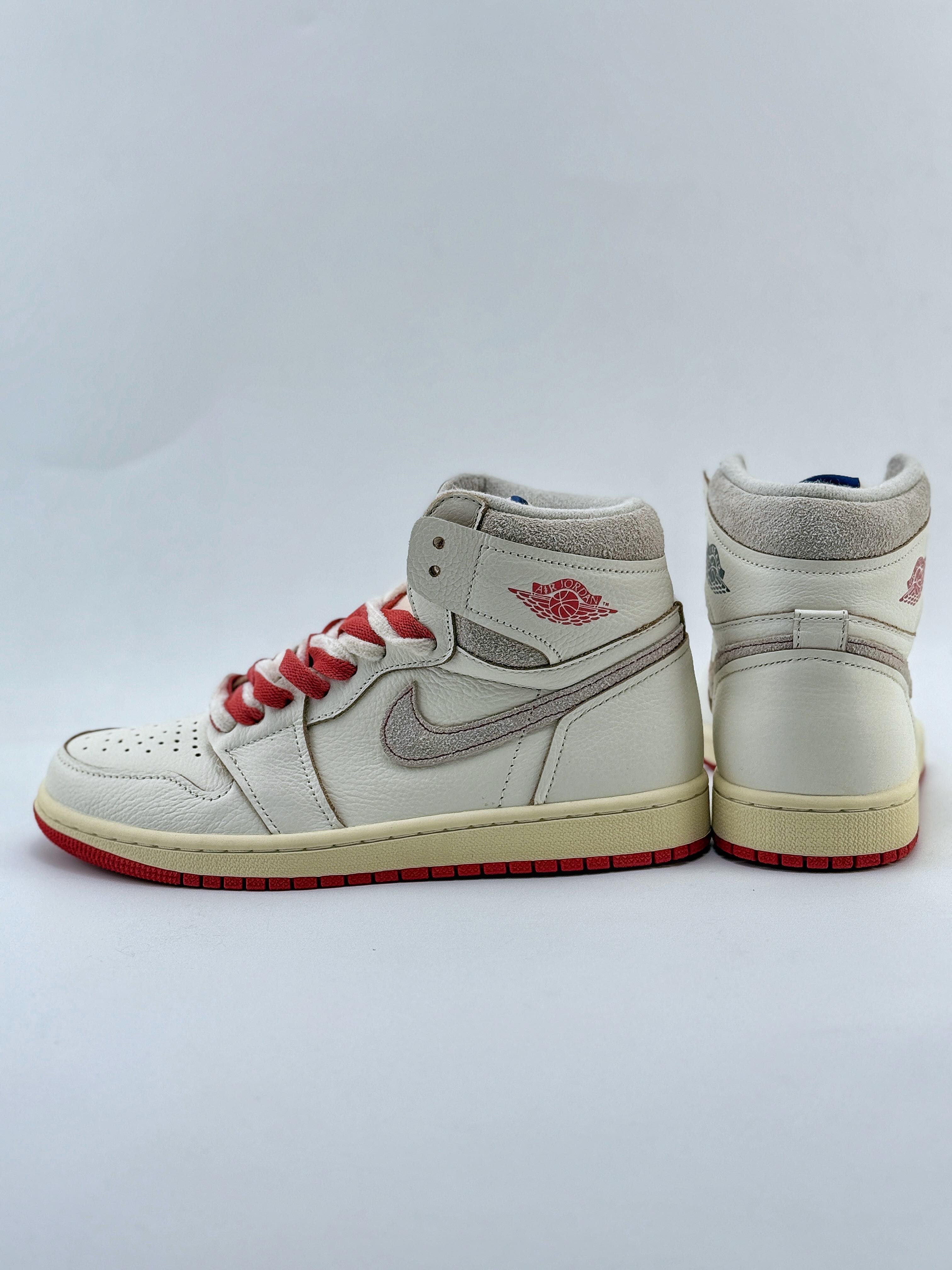 莞产原底面 市售性价比之王 Air Jordan 1 Retro High OG ”Sail/Cinnabar” 米橙 DB4612-100