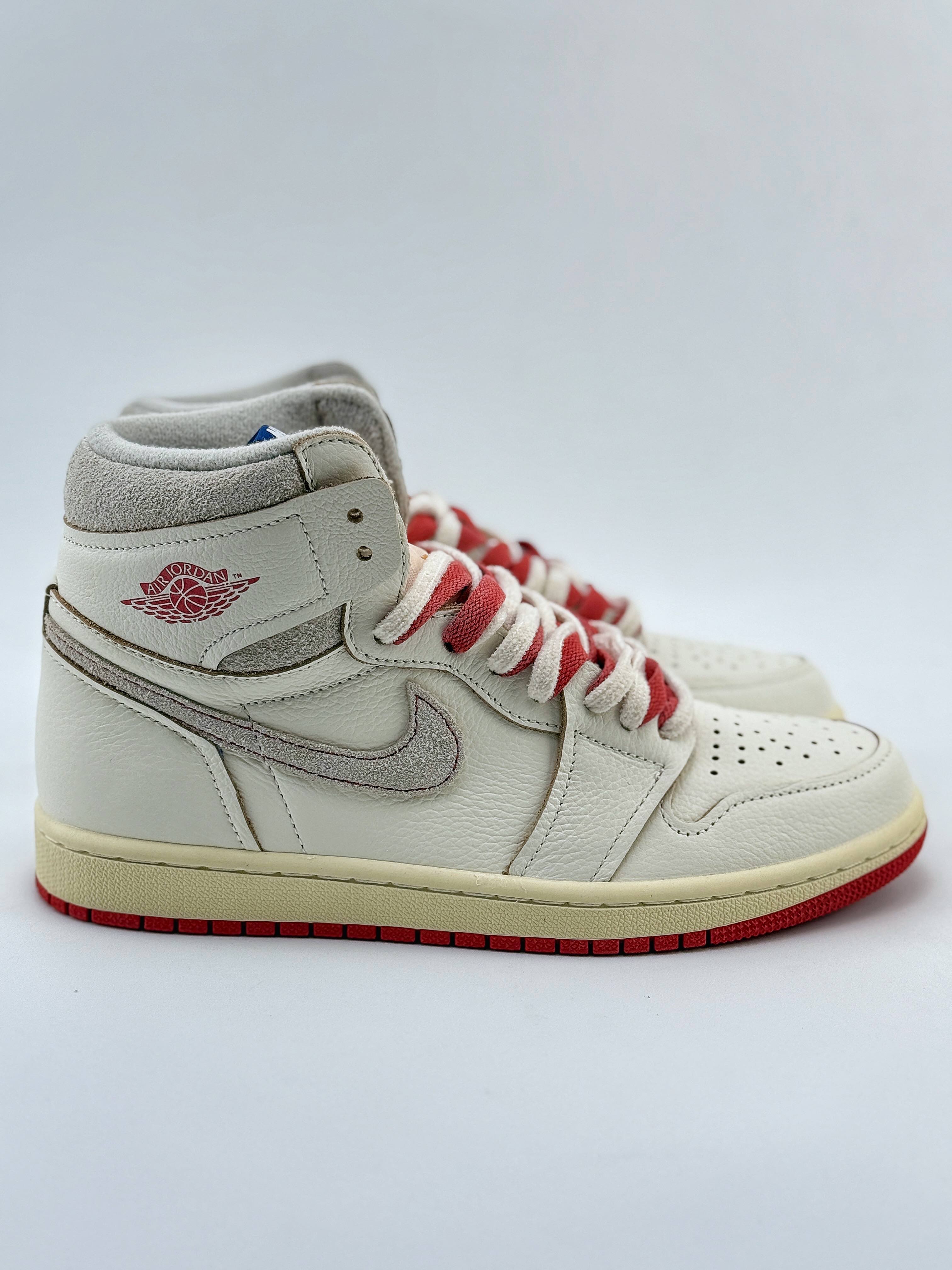 莞产原底面 市售性价比之王 Air Jordan 1 Retro High OG ”Sail/Cinnabar” 米橙 DB4612-100