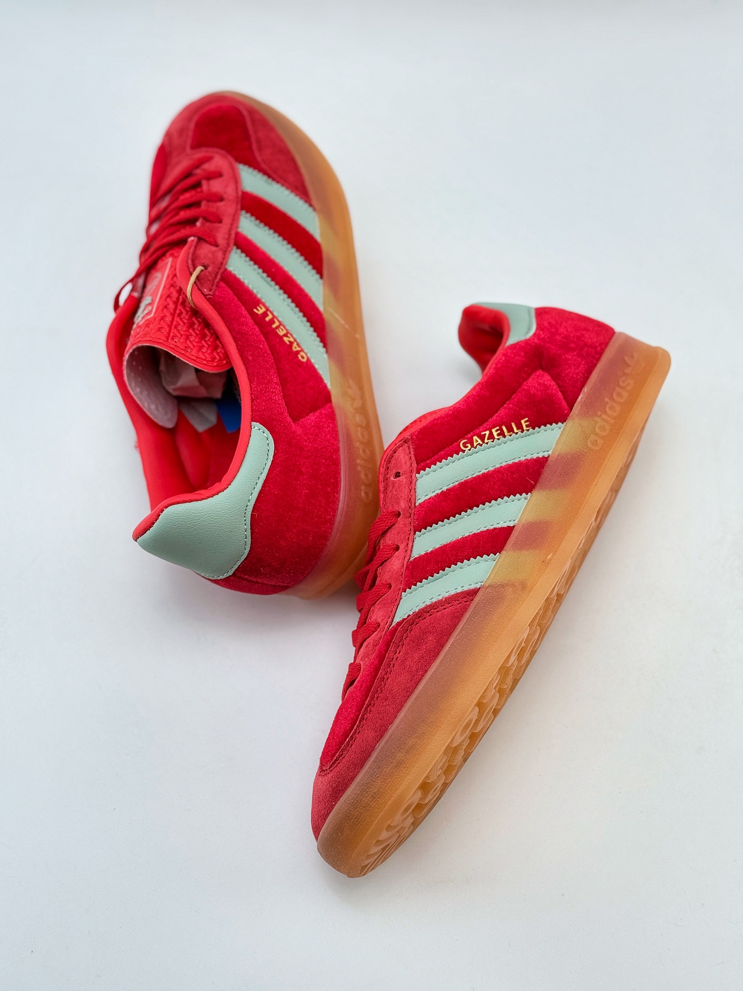 adidas Originals Gazelle INdoor 红 三叶草休闲防滑耐磨低帮板鞋 IG6786