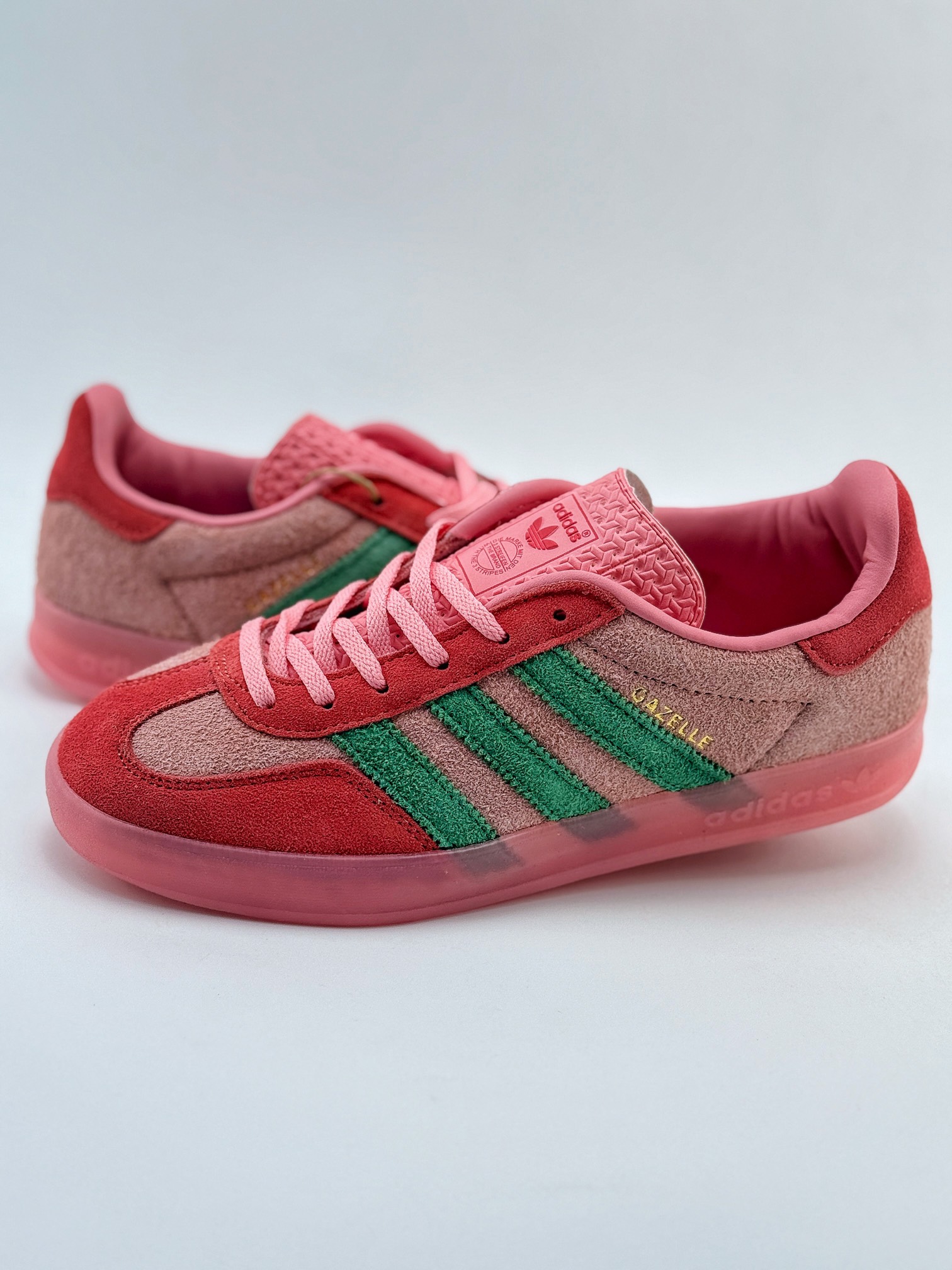 adidas Originals Gazelle INdoor 粉 三叶草休闲防滑耐磨低帮板鞋 IG6782