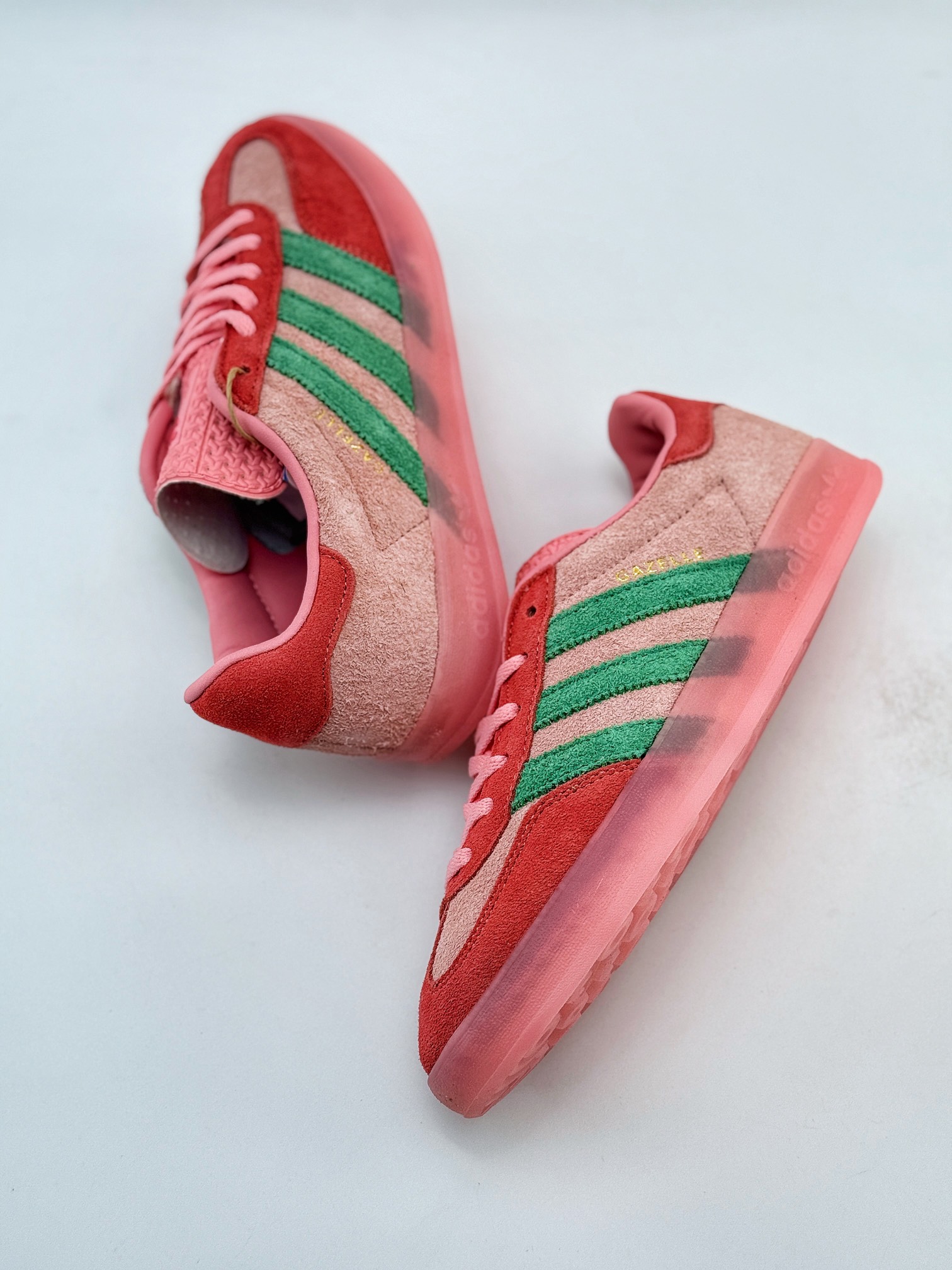 adidas Originals Gazelle INdoor 粉 三叶草休闲防滑耐磨低帮板鞋 IG6782