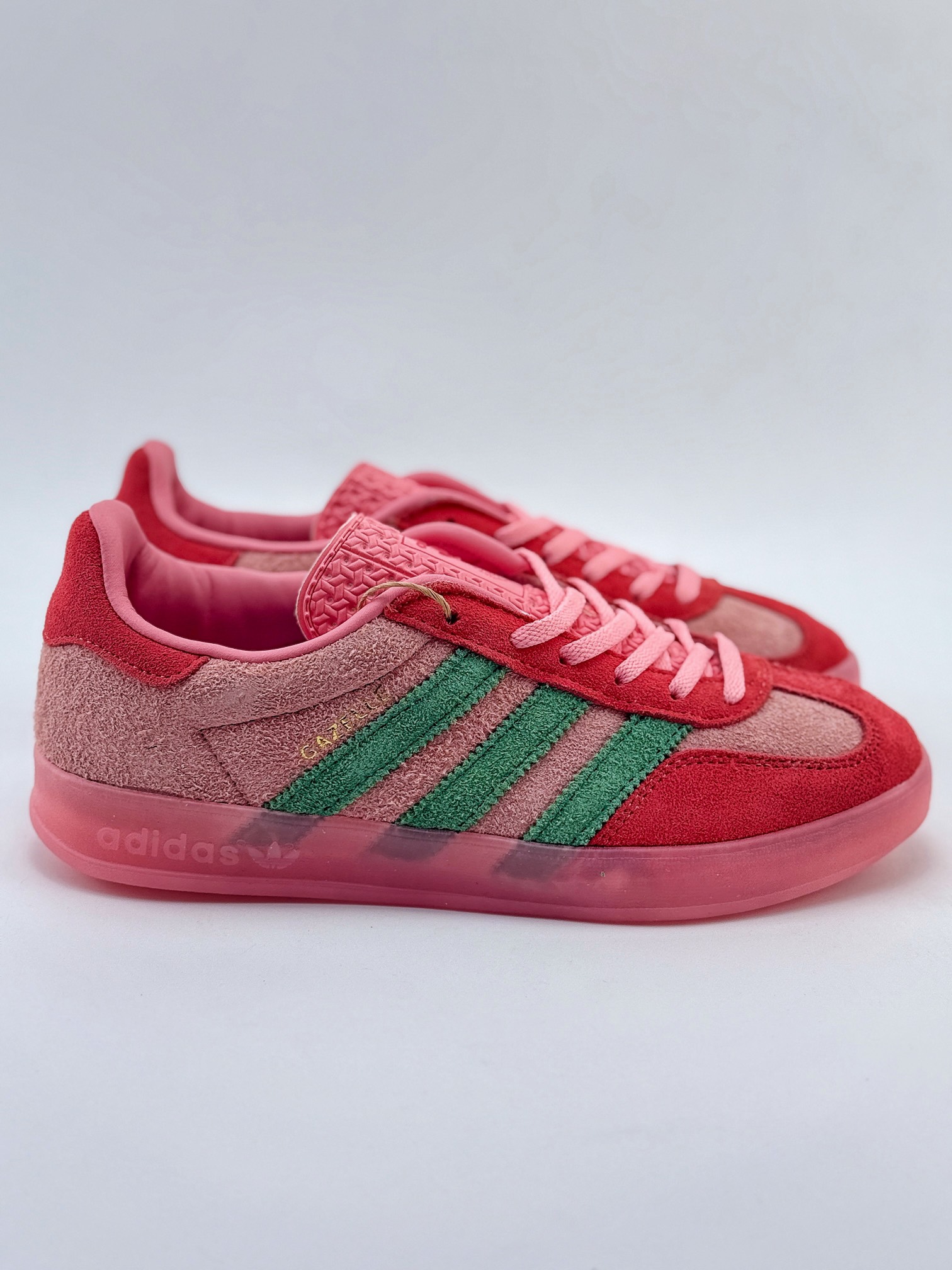 adidas Originals Gazelle INdoor 粉 三叶草休闲防滑耐磨低帮板鞋 IG6782