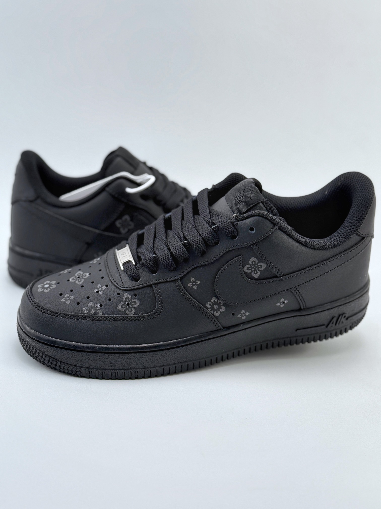 Nike Air Force 1 Low 07 玖制 老花 腰果花 黑银 315122-101