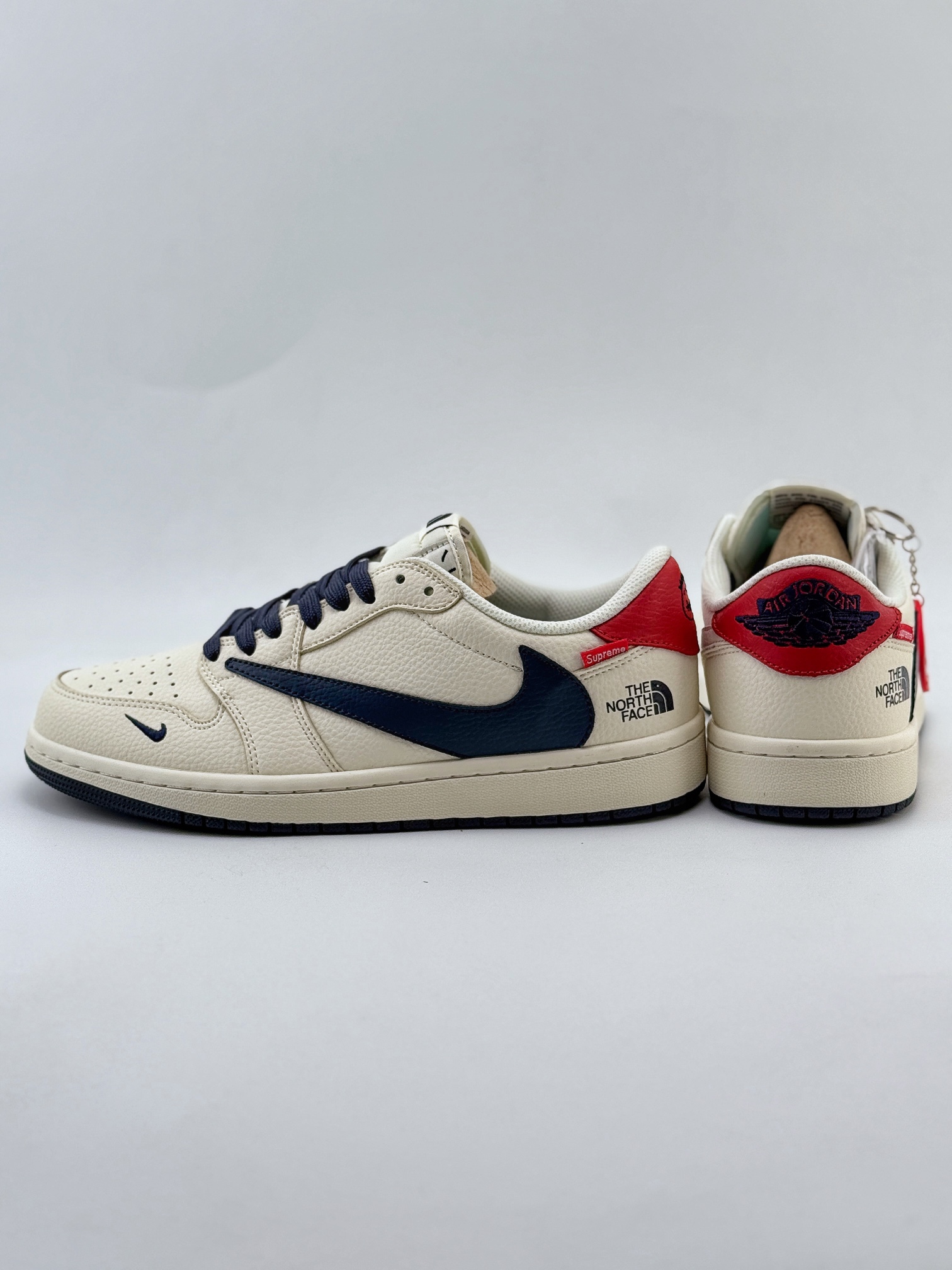 Travis Scott x Nike Air Jordan 1 Low x The North Face Air Jordan 1 Low 反转米蓝红倒钩 DIY1688-003