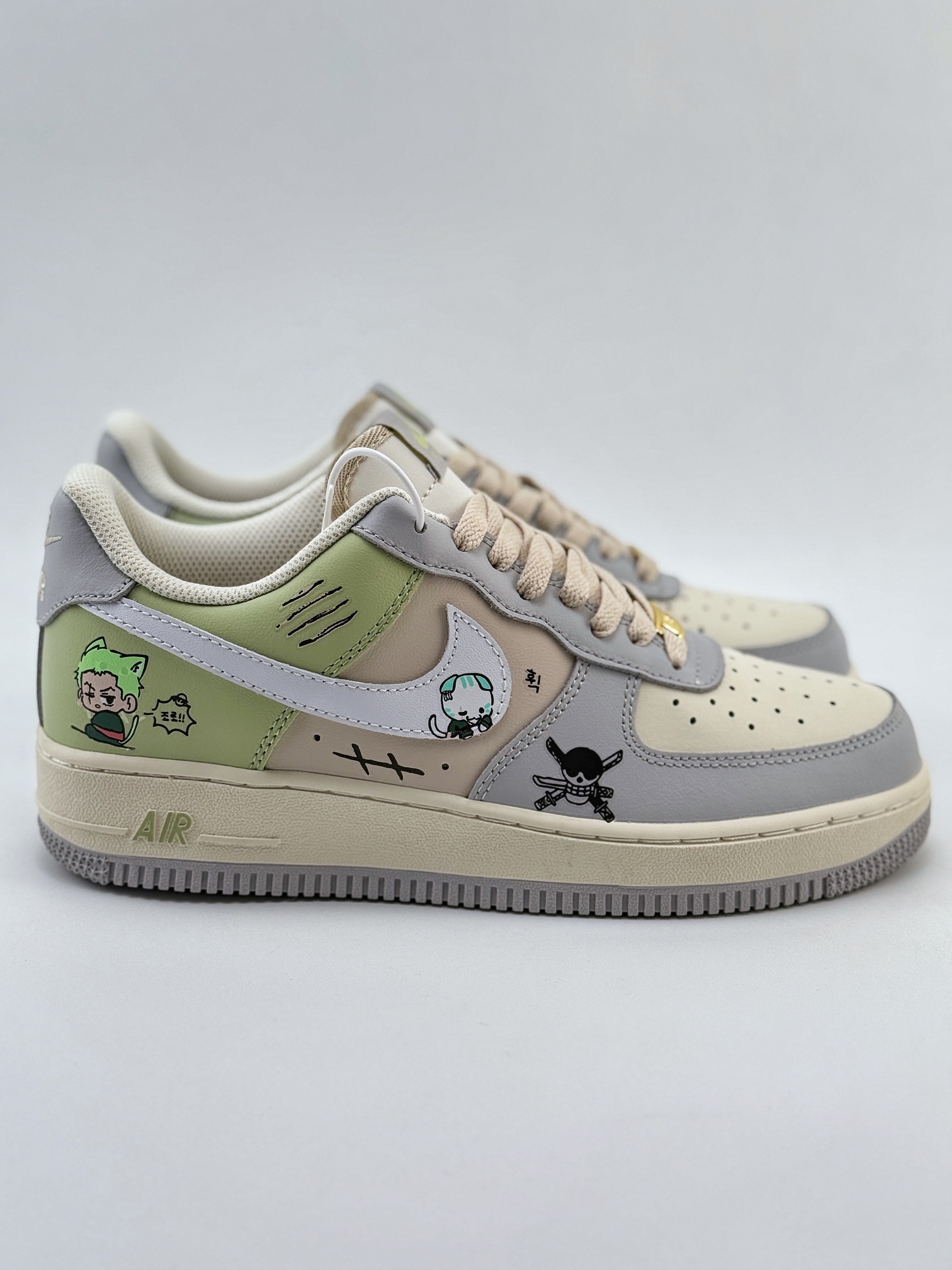 Nike Air Force 1 Low 07 索隆涂鸦 米灰绿 CJ0304-510