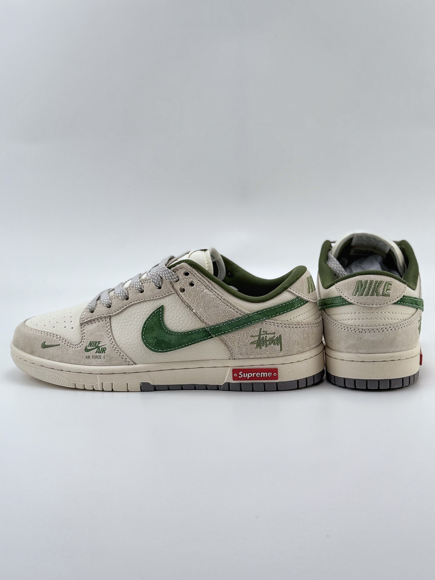 Nike SB Dunk Low x Stussy 米白绿小钩满天星 SJ2068-303