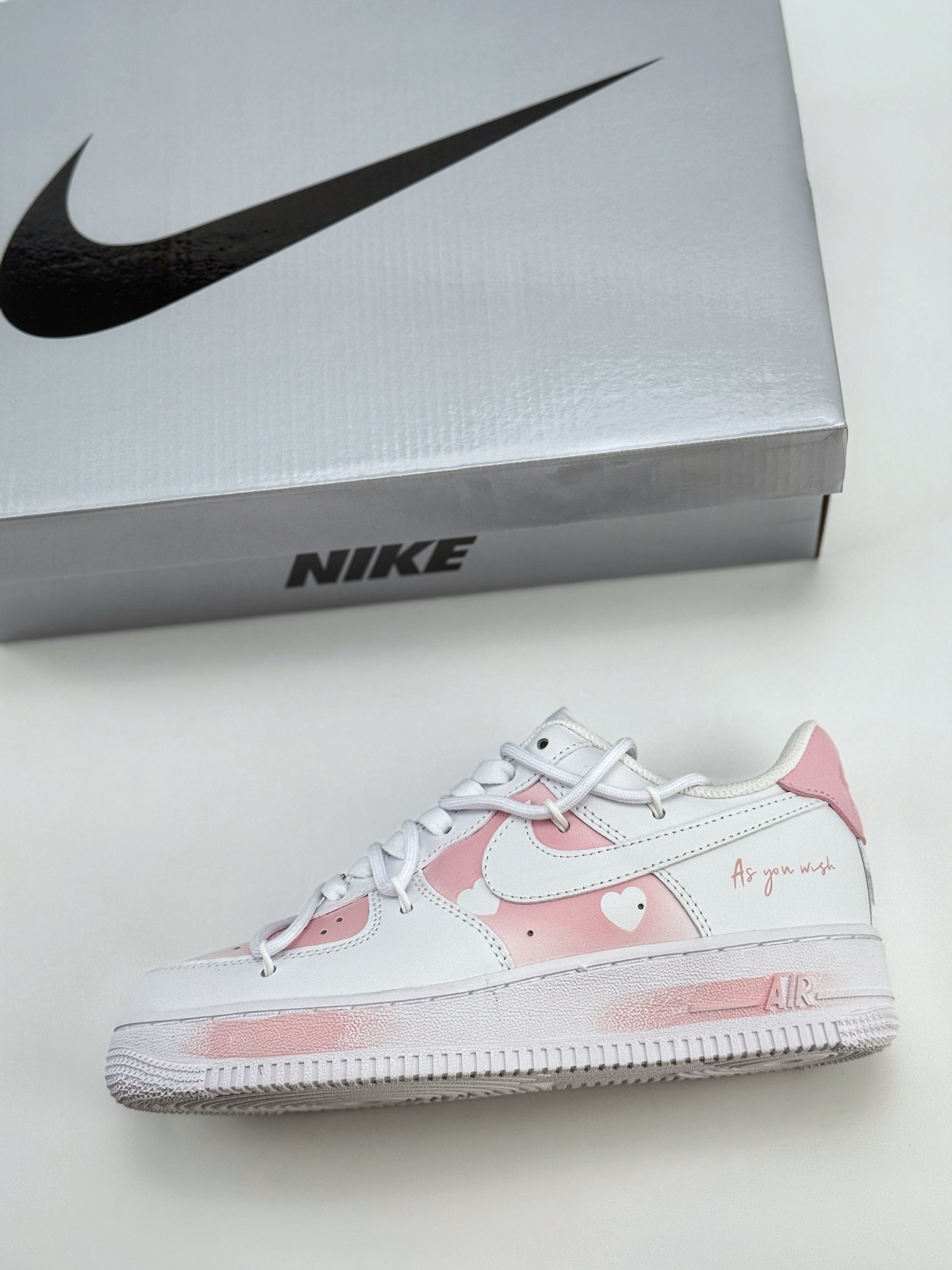 Nike Air Force 1 Low 07 优雅少女 减龄风 樱花物语 粉白绑带 ZH0316-052