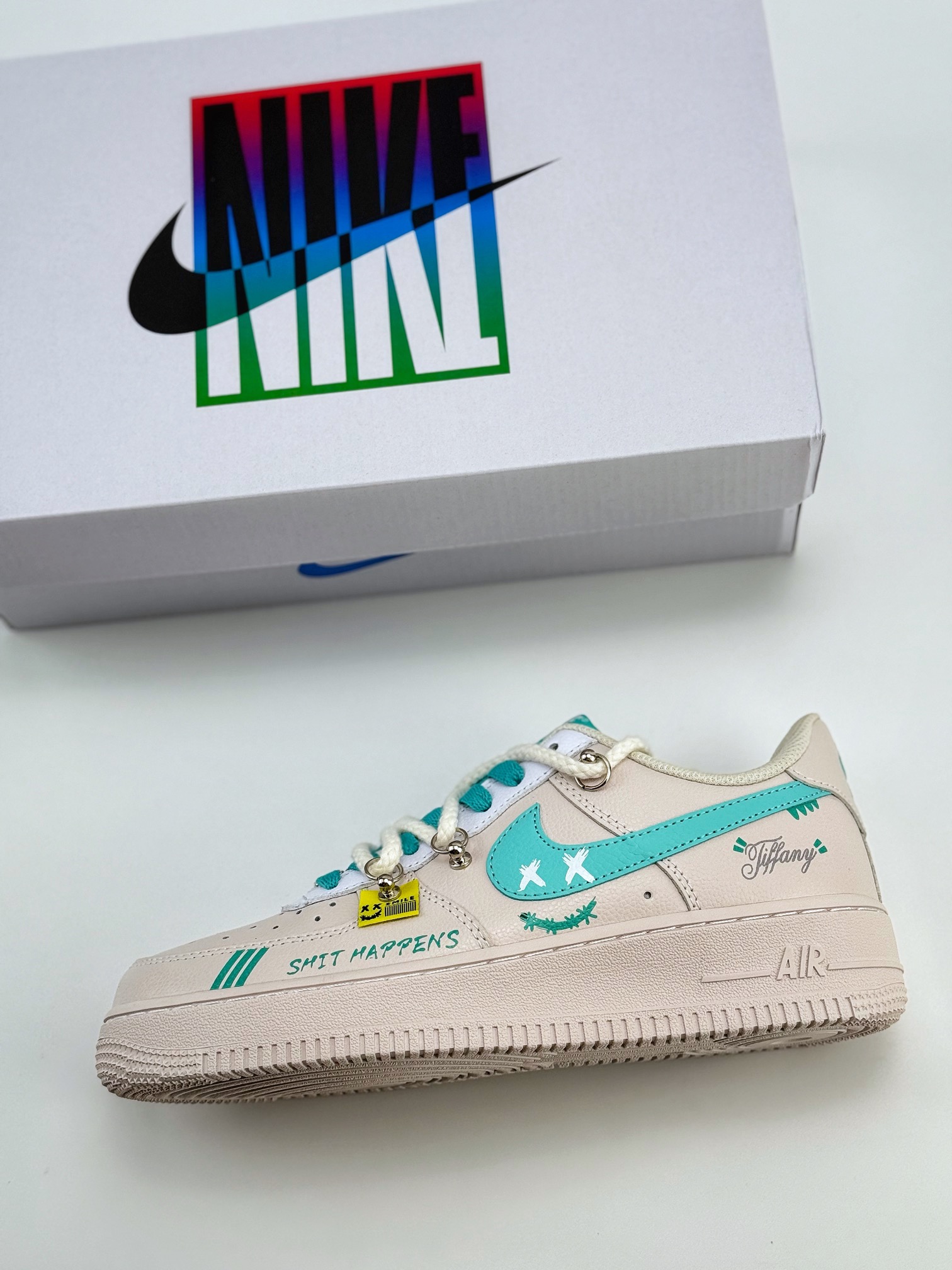Nike Air Force 1 Low 07 米蓝绑带涂鸦 DZ1382-112