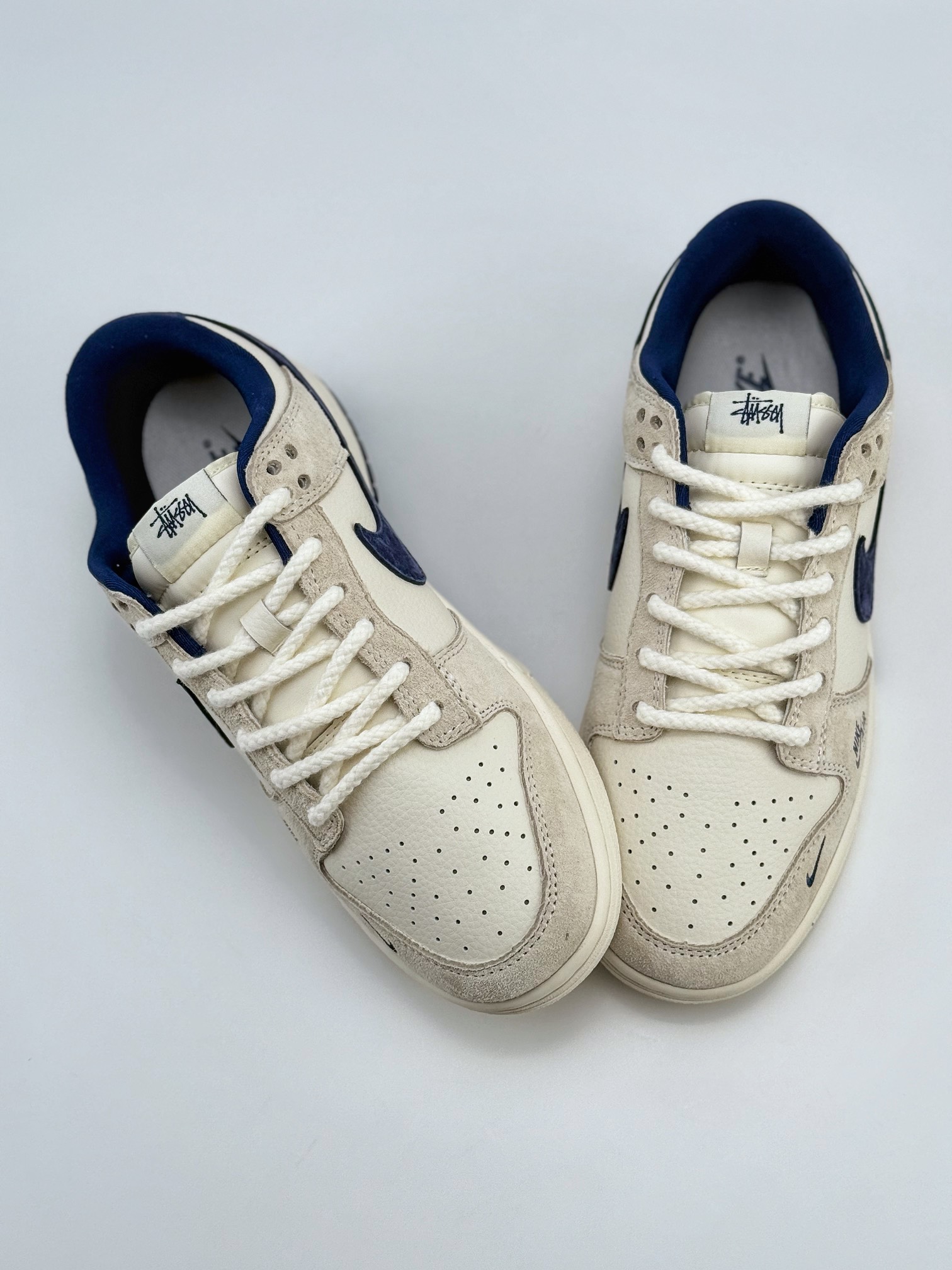 Nike SB Dunk Low x Stussy x Supreme 白蓝小钩麻绳鞋带 SJ2068-271