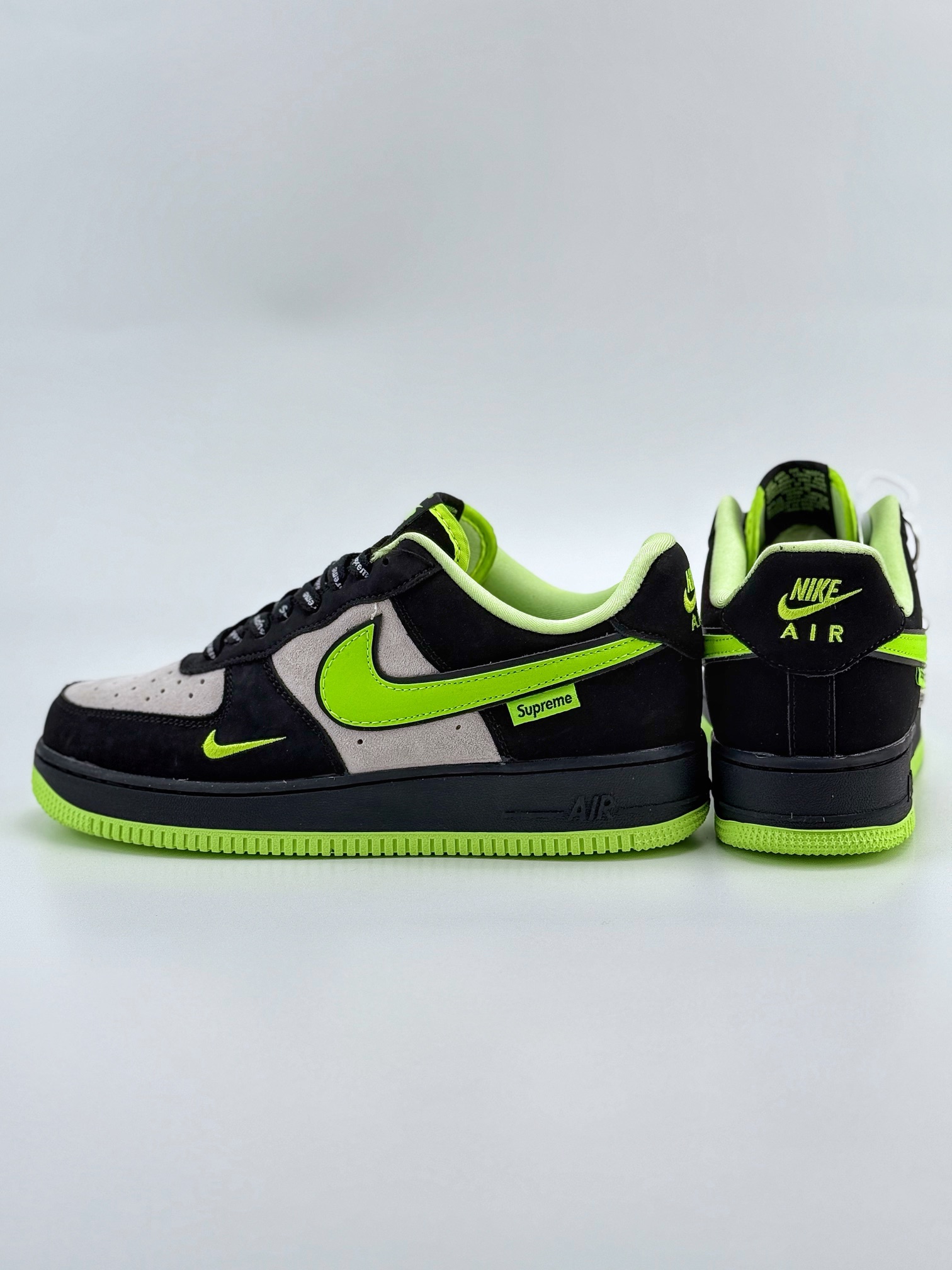 Nike Air Force 1 Low 07 x Supreme 灰黑绿小钩 DF0188-009