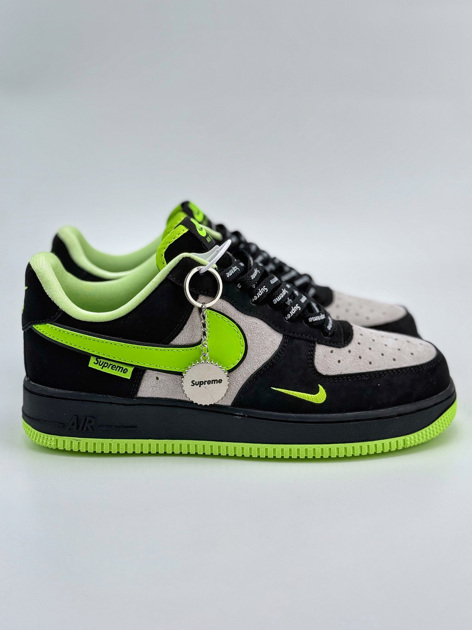 Nike Air Force 1 Low 07 x Supreme 灰黑绿小钩 DF0188-009