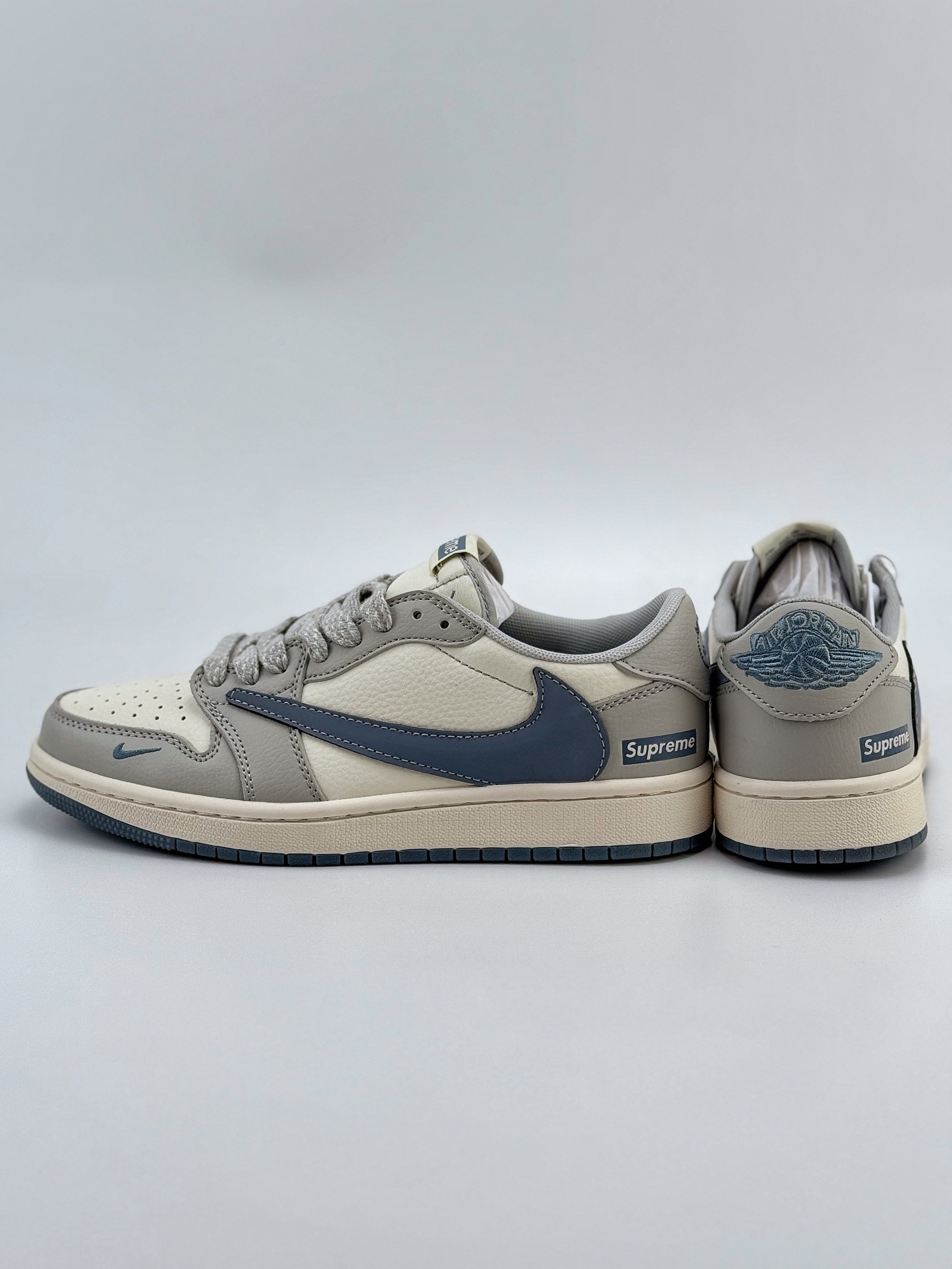 Travis Scott x Nike Air Jordan 1 Low x Supreme Air Jordan 1 Low 反转米灰3M满天星倒钩 QY0268-226