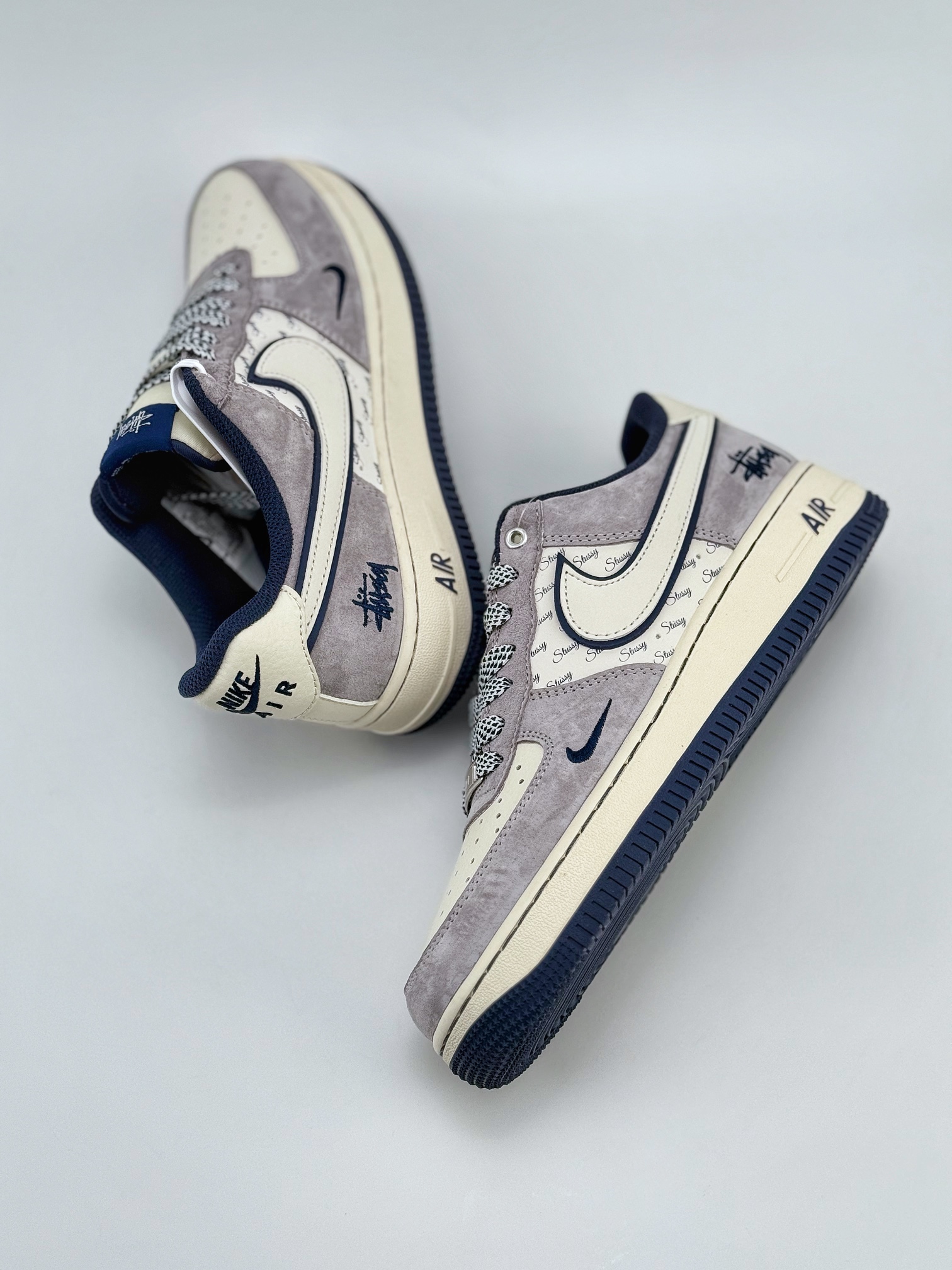 Nike Air Force 1 Low 07 x Stussy 米灰蓝小钩满天星 SJ6698-006