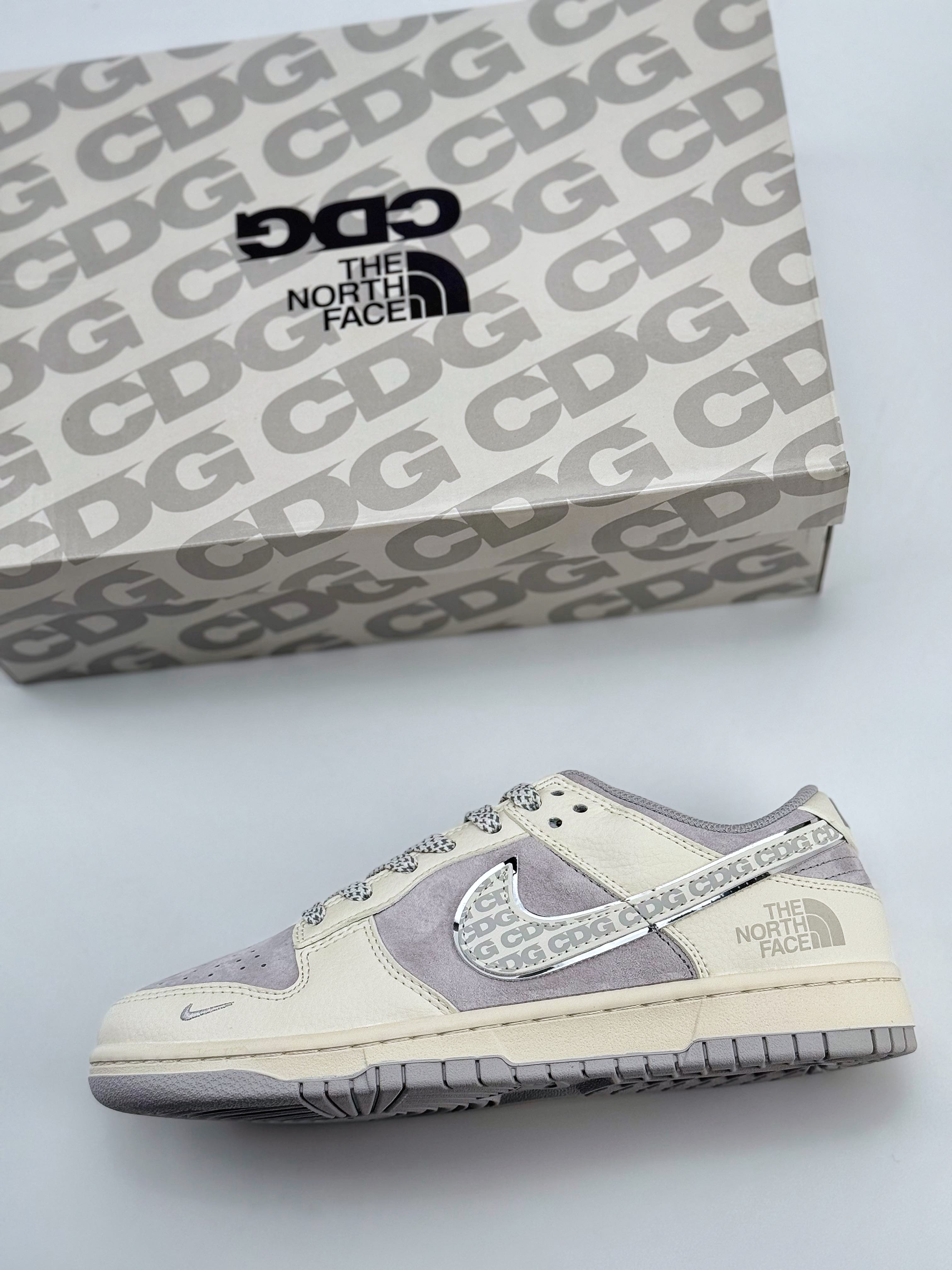 Nike SB Dunk Low x CDG x The North Face 白灰小钩满天星 BB7518-005