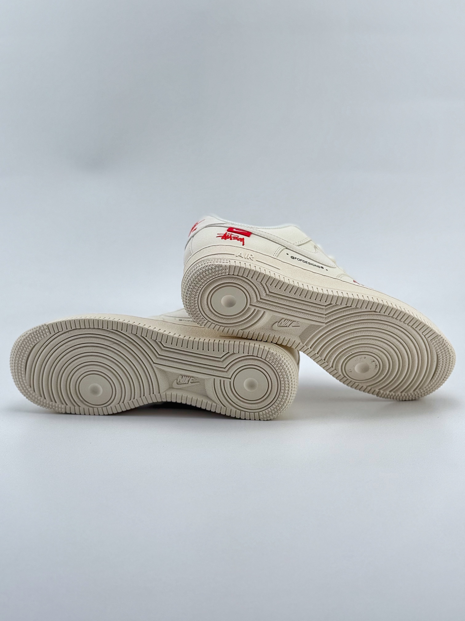 180 Nike Air Force 1 Low 07 x Stussy 白红麻绳鞋带  SJ6698-016