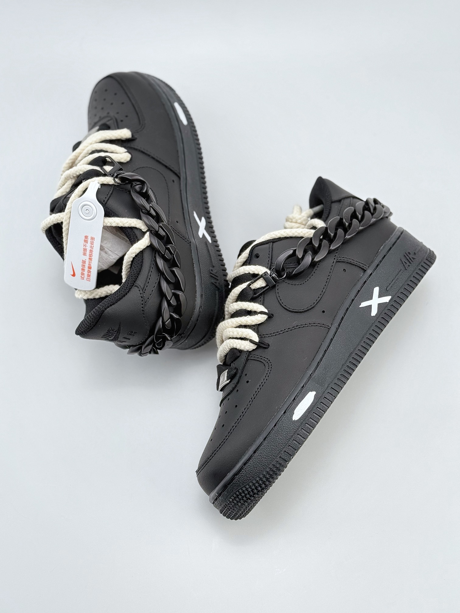 Nike Air Force 1 Low 07 链条黑武士麻绳绑带  CW2288-763