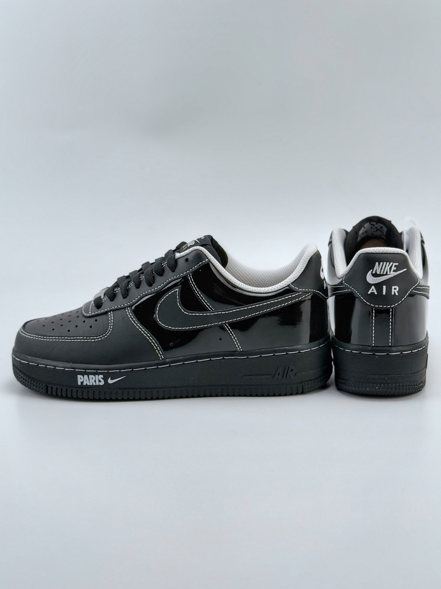 Nike Air Force 1 Low 07 Paris 2025 拼接黑漆皮 HF4084-001