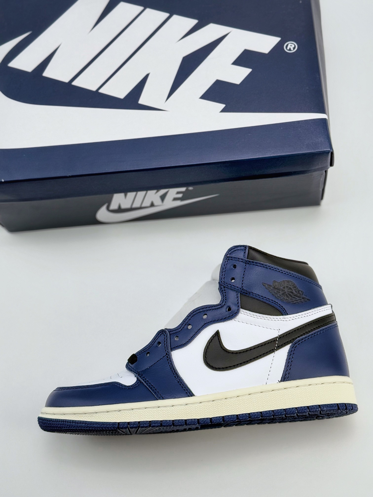 莞产原底面 市售性价比之王 Air Jordan 1 Retro High OG ”Midnight Navy” 蓝白 DZ5485-401