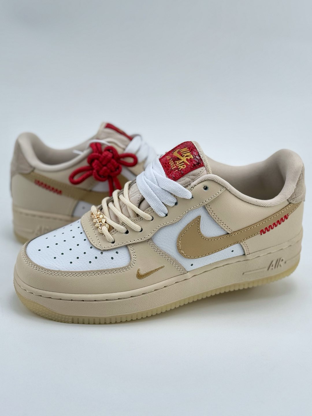 Nike Air Force 1 Low 07 CNY "Year of the Snake" Light BrownOriginal last - Comprehensive