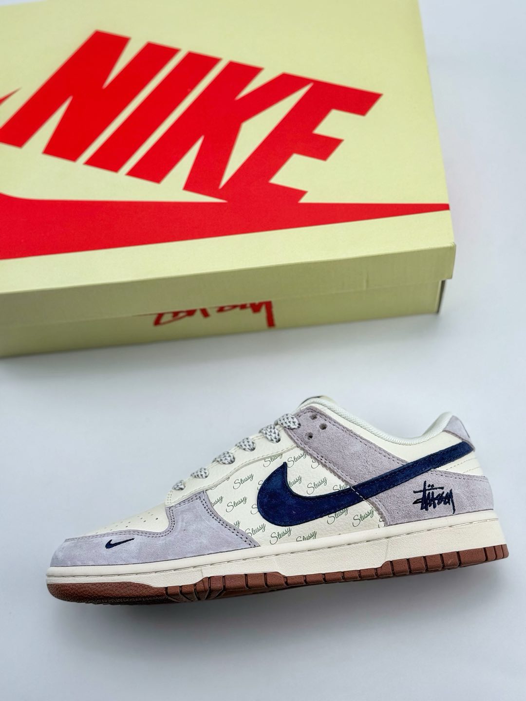 Nike SB Dunk Low x Stussy 米灰蓝小钩满天星 XS1086-012