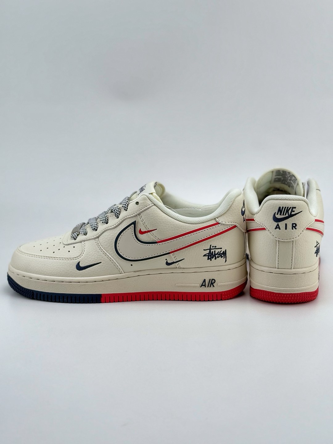 Nike Air Force 1 Low 07 x Stussy 白蓝红三小钩满天星  HD2256-606