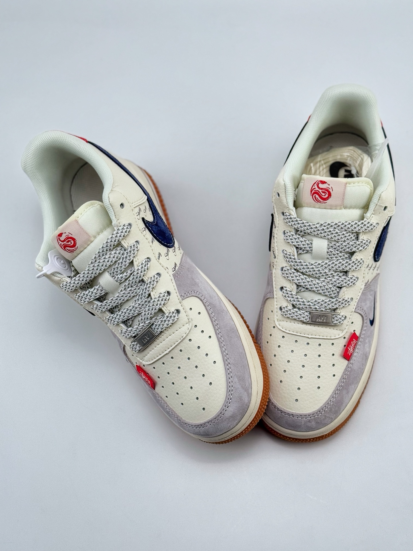 Nike Air Force 1 Low 07 x Stussy 蛇年限定 白灰蓝小钩满天星  XS1958-502